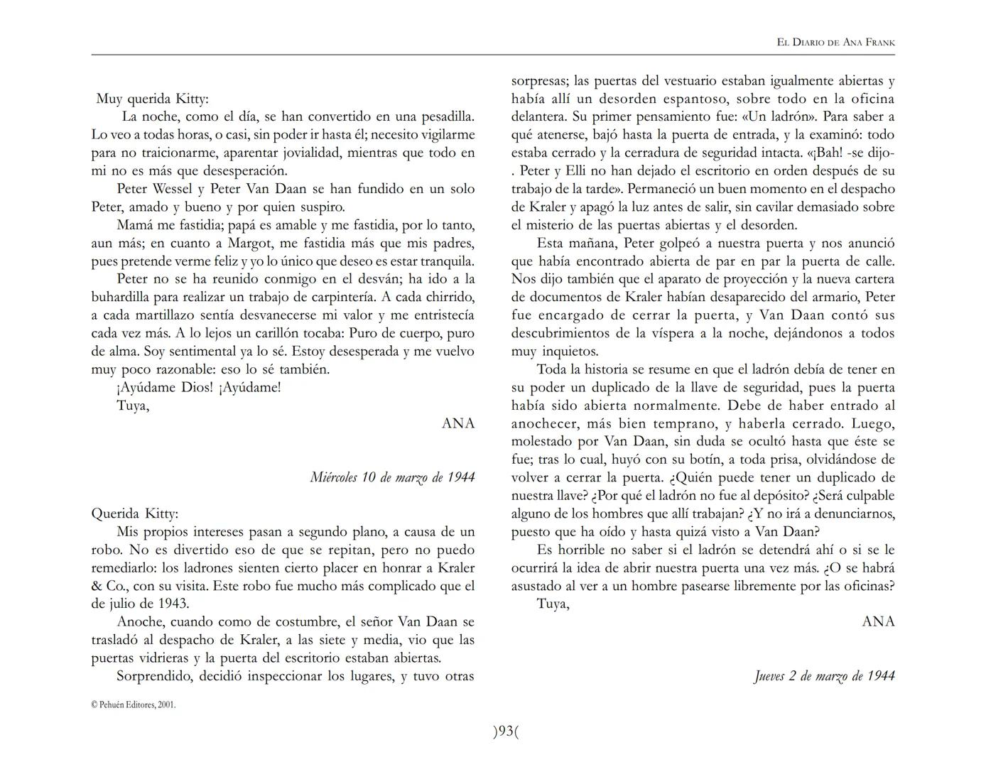 El Diario de
Ana Frank ## EL DIARIO DE ANA FRANK
## NOTA DEL TRADUCTOR
Función de mediar -de intermediar- entre dos mundos, entre
dos univ