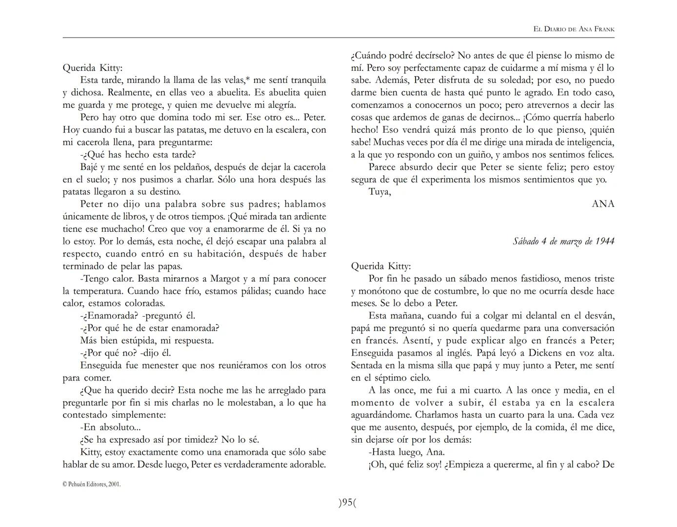 El Diario de
Ana Frank ## EL DIARIO DE ANA FRANK
## NOTA DEL TRADUCTOR
Función de mediar -de intermediar- entre dos mundos, entre
dos univ