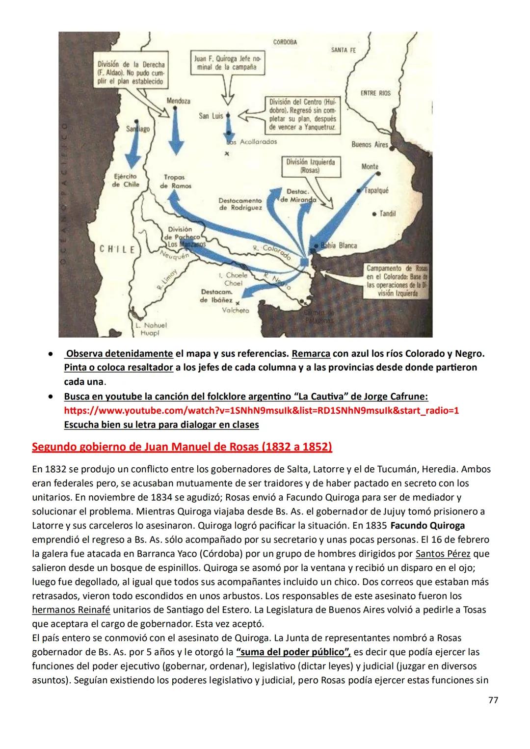 Actividades: 1° gobierno de Juan Manuel de Rosas
A) Responder según la información de tu carpeta
1- ¿Qué cargo y qué poderes le otorgaron a