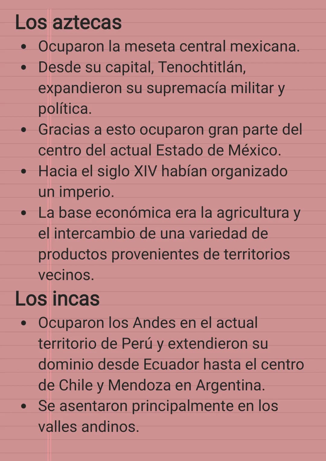 Diversidad cultural (pág. 44, 45 y 46)
1. Pueblos originarios: habitaban el
continente americano antes de la llegada
de los europeos en el s