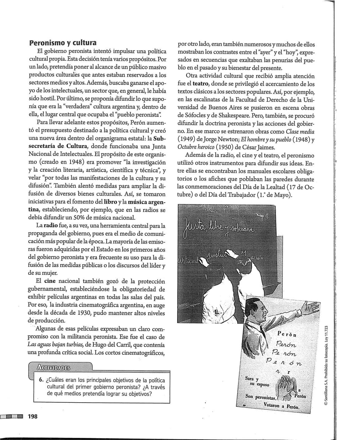 14
La Argentina.
Los gobiernos peronistas
"El 17 de octubre de 1945, una
multitud de trabajadores ocupó el
centro de Buenos Aires reclamando