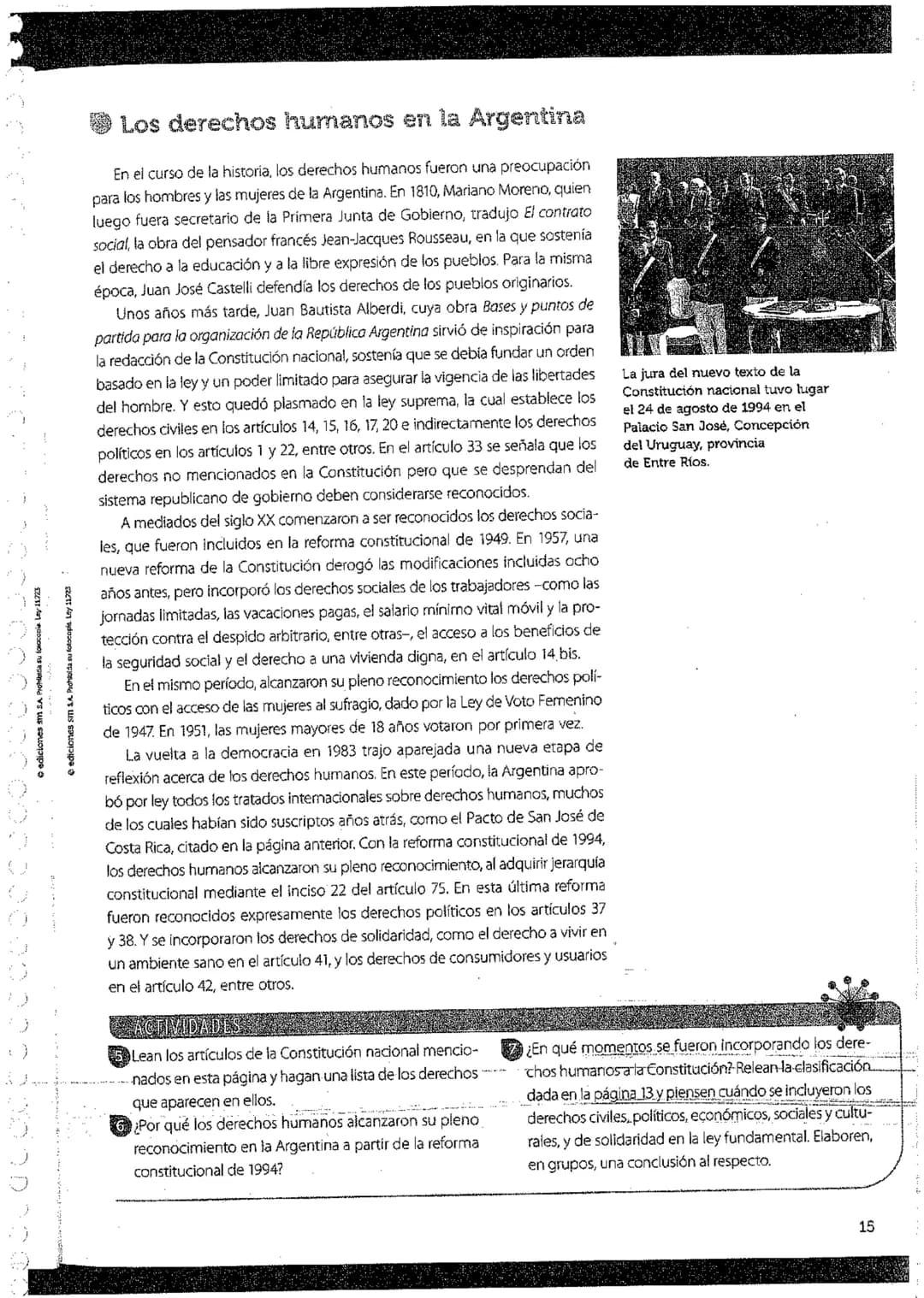 Muestra
sin valor comercial
Prohibida su venta
Tel. 54 11 4000 0400
www.edicionessm.com.ar
PROTECCIÓN DE DERECHOS HUMANOS.
CONSTITUCIÓN NACI
