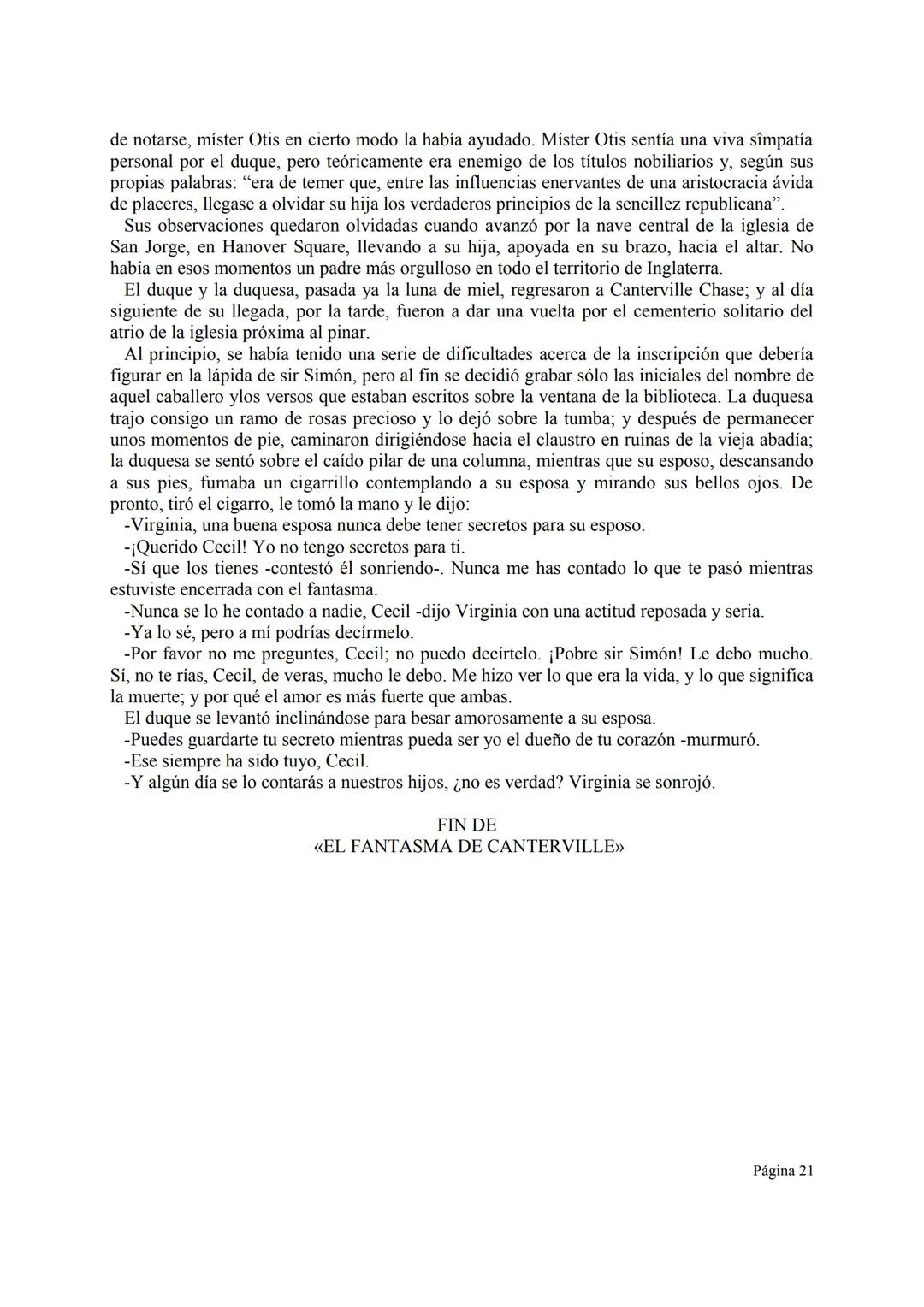 El fantasma
de Canterville
Oscar Wilde
Recursos de dominio público
designed by freepik.com
Oscar Wilde
EL FANTASMA DE CANTERVILLE
Oscar W