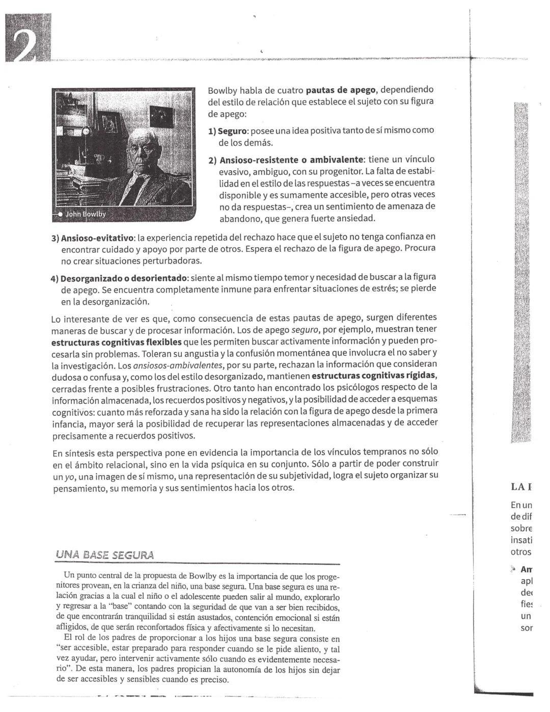 LA TEORÍA DEL APEGO DE JOHN BOWLBY
LA TEORÍA DE BOWLBY, DE LAS RELACIONES TEMPRANAS
A LAS RELACIONES INTERPERSONALES
El psicoanalista y psiq