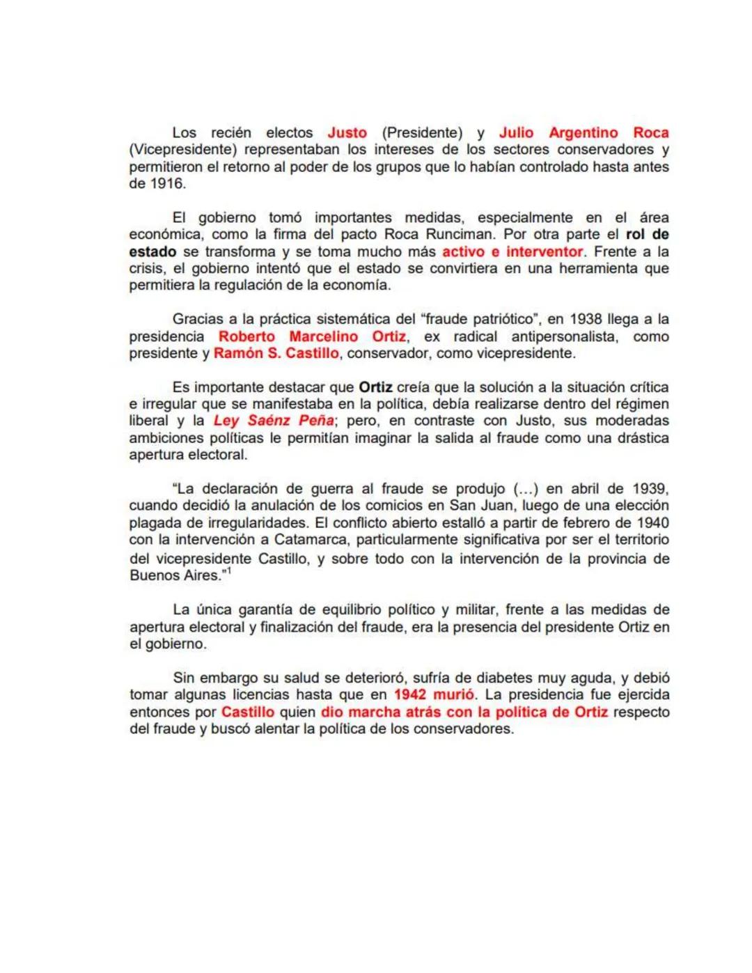 E
La cuestión política entre 1930 y 1943
Durante el período 1916 - 1930 gobernó el país la Unión
Cívica Radical. A pesar del cambio que sign
