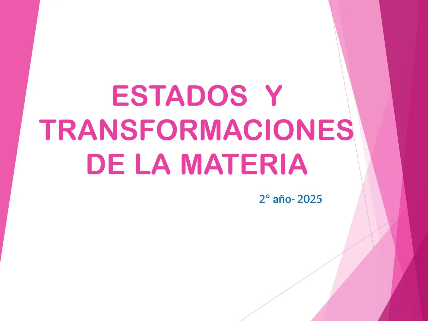 # ESTADOS Y
# TRANSFORMACIONES
# DE LA MATERIA
2º año- 2025 MODELO DE PARTÍCULAS
Los modelos son construcciones humanas realizadas para exp