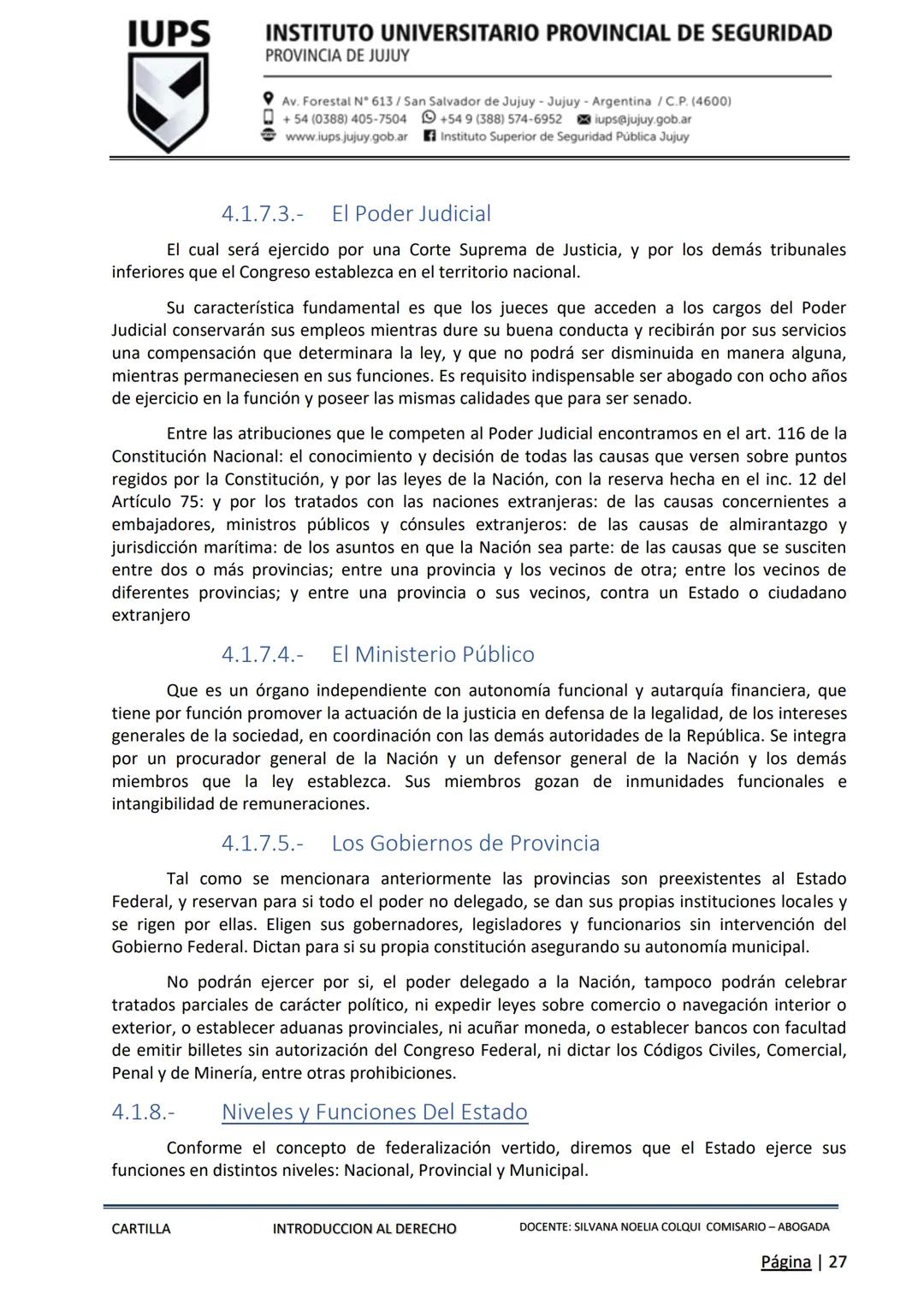 PROCESO DE ADMISIÓN 2025 - ΕΤΑΡΑ INTELECTUAL
IUPS
INSTITUTO UNIVERSITARIO
PROVINCIAL DE SEGURIDAD
PROVINCIA DE JUJUY
CARTILLA
INTRODUCCIO