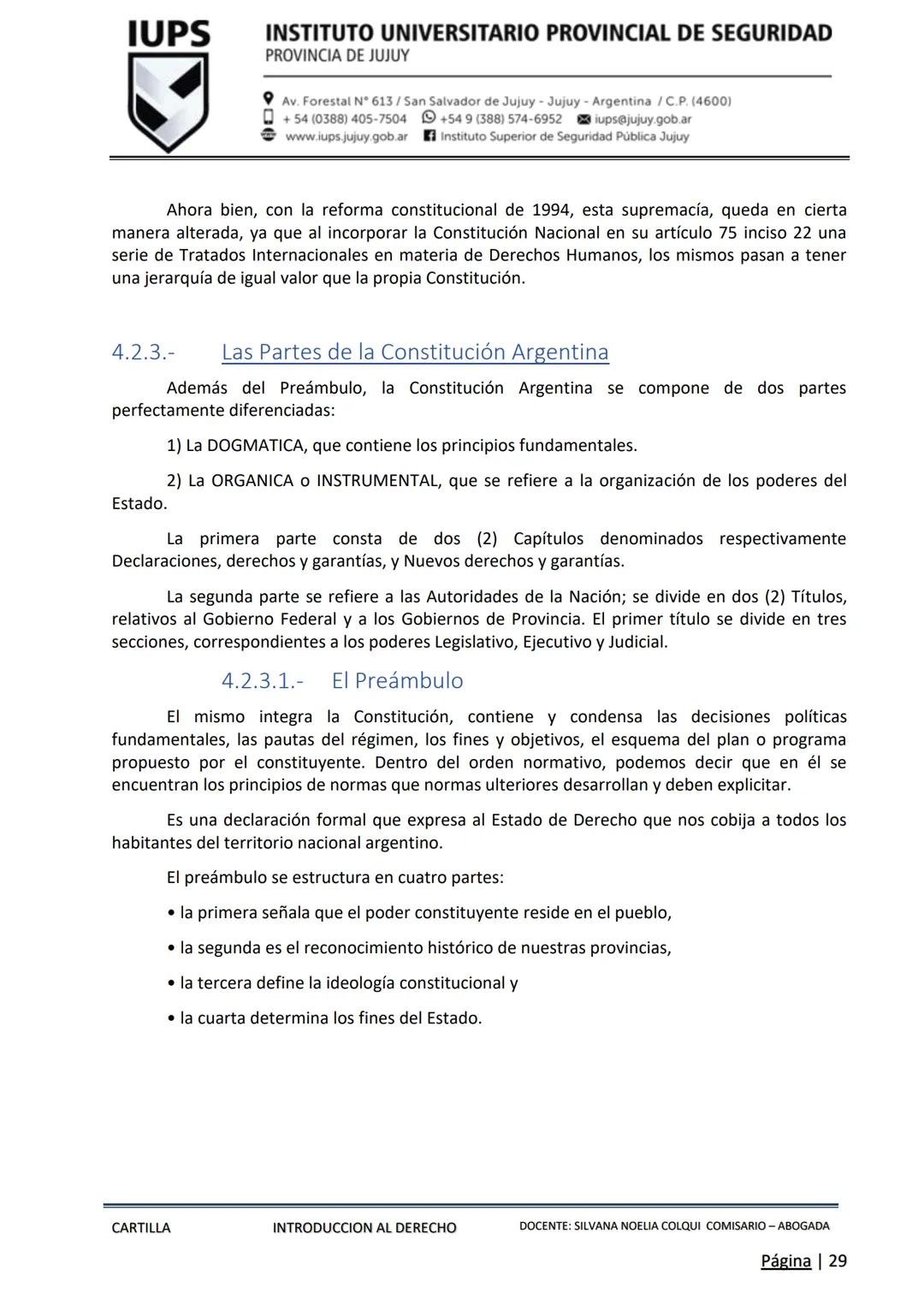 PROCESO DE ADMISIÓN 2025 - ΕΤΑΡΑ INTELECTUAL
IUPS
INSTITUTO UNIVERSITARIO
PROVINCIAL DE SEGURIDAD
PROVINCIA DE JUJUY
CARTILLA
INTRODUCCIO