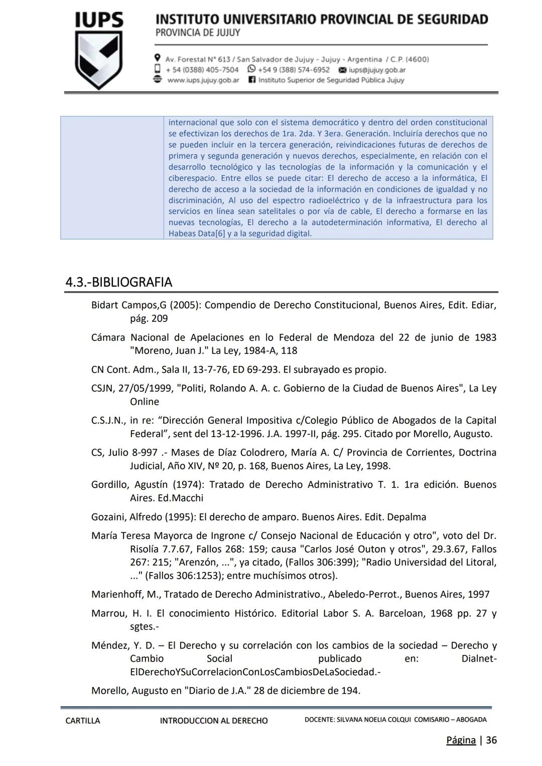 PROCESO DE ADMISIÓN 2025 - ΕΤΑΡΑ INTELECTUAL
IUPS
INSTITUTO UNIVERSITARIO
PROVINCIAL DE SEGURIDAD
PROVINCIA DE JUJUY
CARTILLA
INTRODUCCIO
