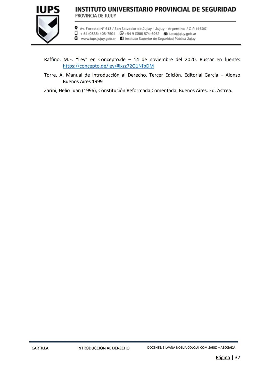 PROCESO DE ADMISIÓN 2025 - ΕΤΑΡΑ INTELECTUAL
IUPS
INSTITUTO UNIVERSITARIO
PROVINCIAL DE SEGURIDAD
PROVINCIA DE JUJUY
CARTILLA
INTRODUCCIO