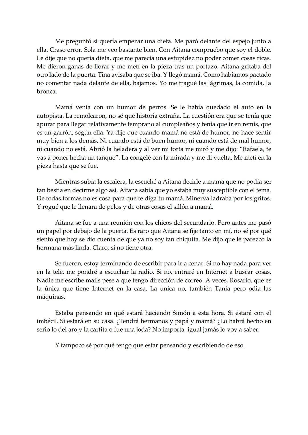 EL BARCO
Rafaela
Mariana Furiasse
PREMIO EL BARCO DE VAPOR
DE VAPOR
sm # Rafaela
Mariana Furiasse L
os kilos me pesan. No tanto como me pes