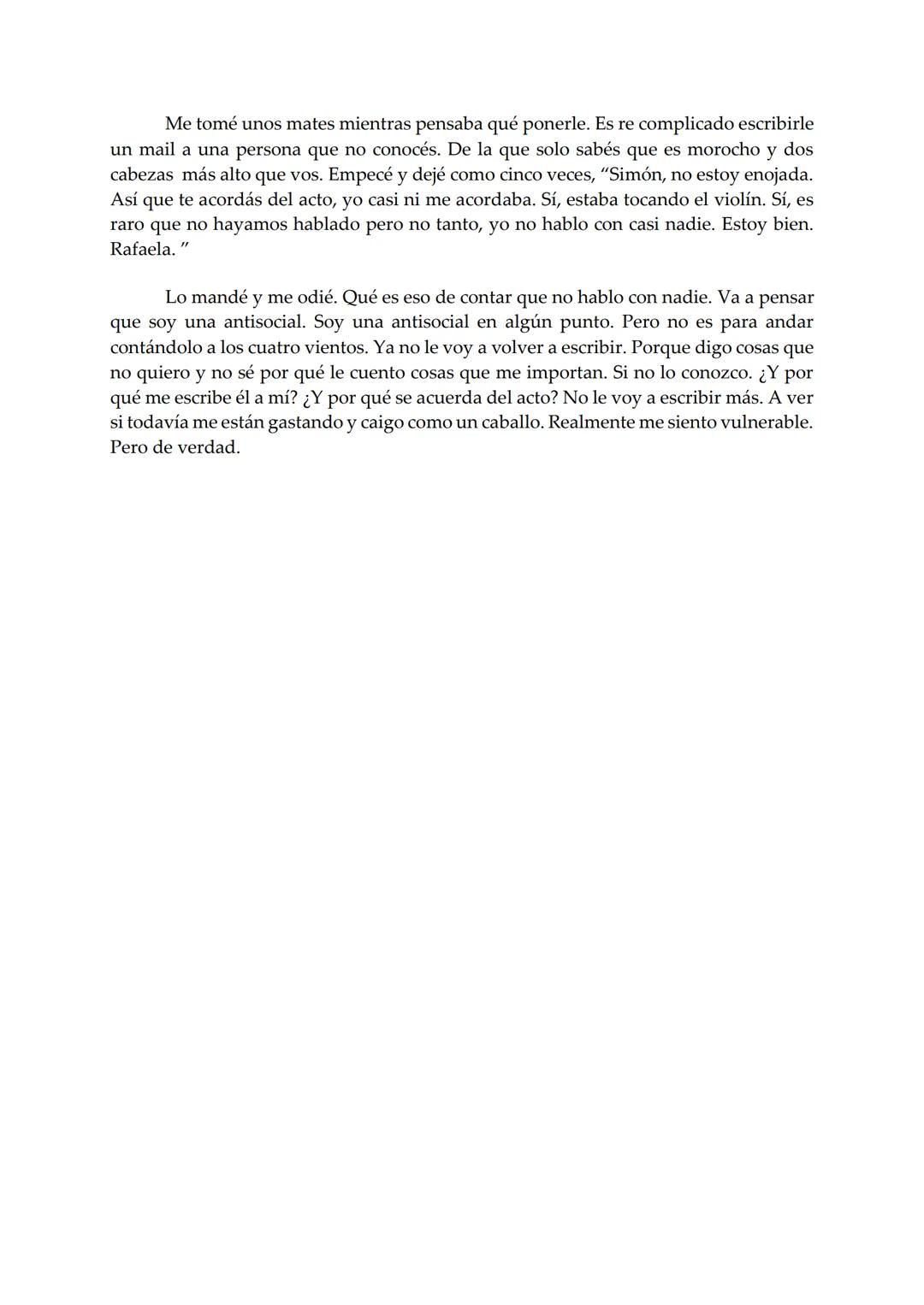 EL BARCO
Rafaela
Mariana Furiasse
PREMIO EL BARCO DE VAPOR
DE VAPOR
sm # Rafaela
Mariana Furiasse L
os kilos me pesan. No tanto como me pes