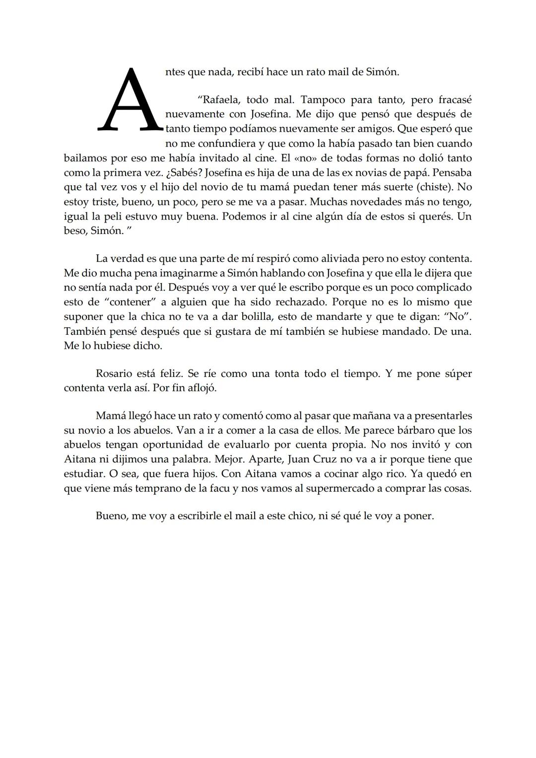 EL BARCO
Rafaela
Mariana Furiasse
PREMIO EL BARCO DE VAPOR
DE VAPOR
sm # Rafaela
Mariana Furiasse L
os kilos me pesan. No tanto como me pes