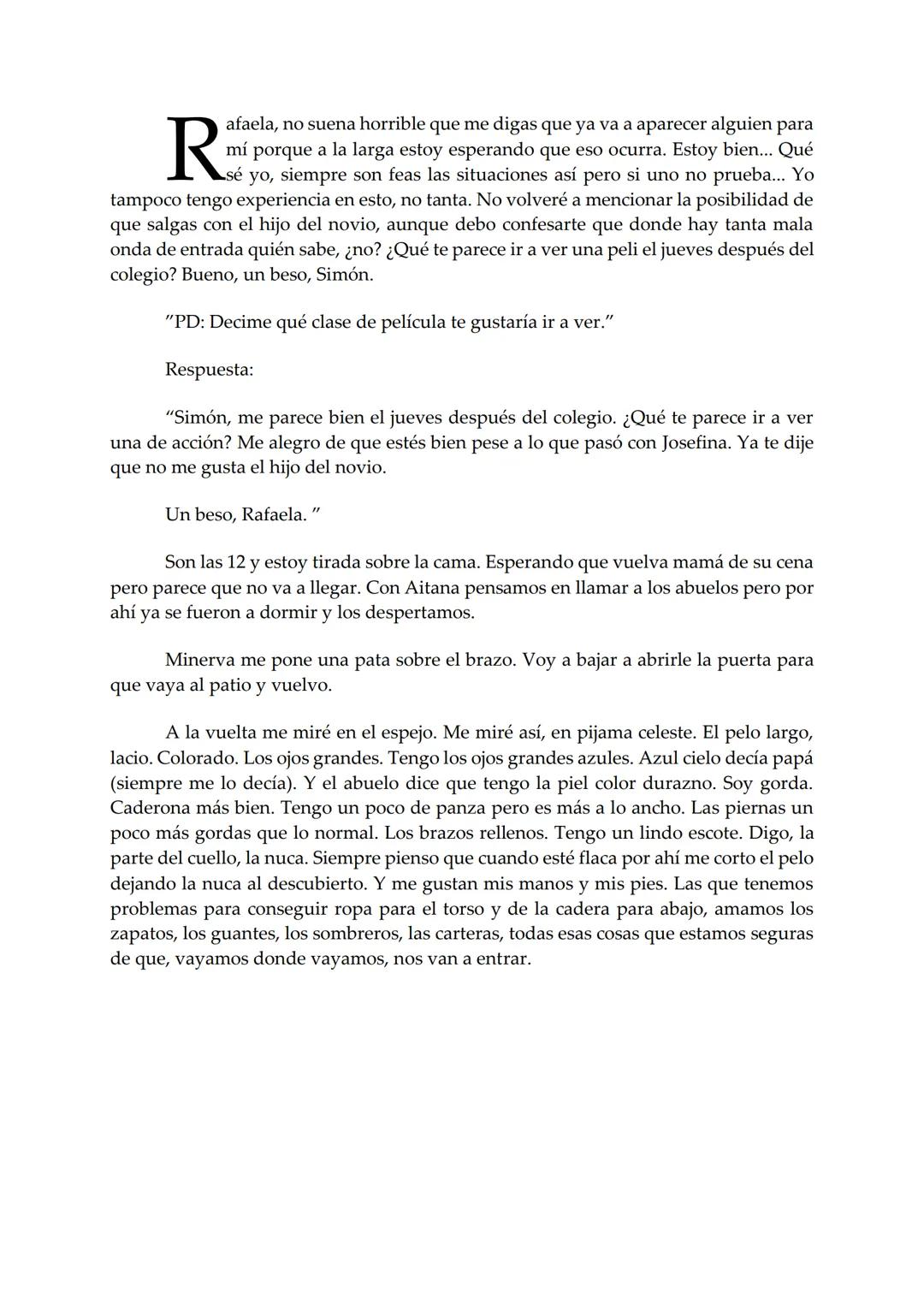 EL BARCO
Rafaela
Mariana Furiasse
PREMIO EL BARCO DE VAPOR
DE VAPOR
sm # Rafaela
Mariana Furiasse L
os kilos me pesan. No tanto como me pes