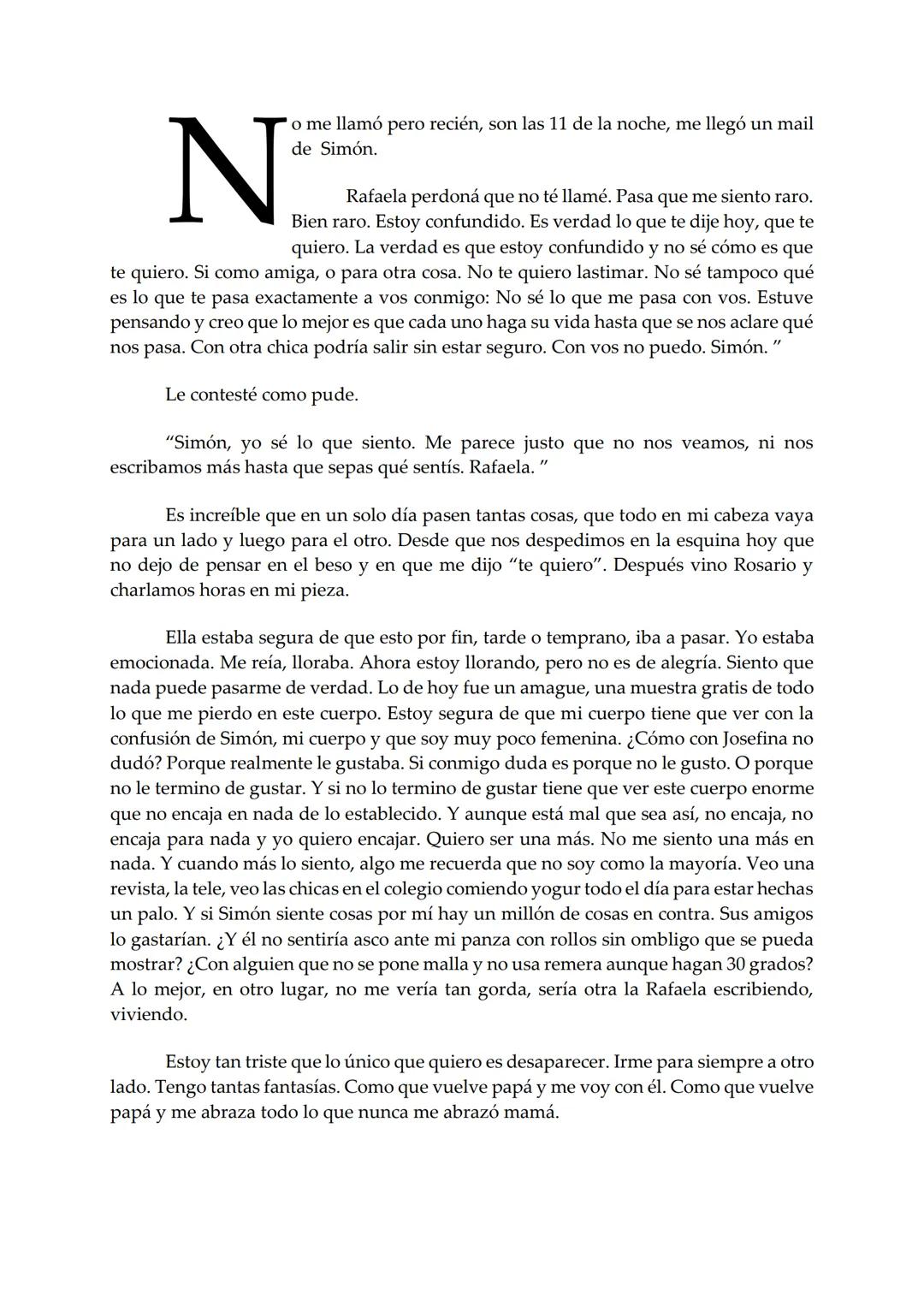 EL BARCO
Rafaela
Mariana Furiasse
PREMIO EL BARCO DE VAPOR
DE VAPOR
sm # Rafaela
Mariana Furiasse L
os kilos me pesan. No tanto como me pes