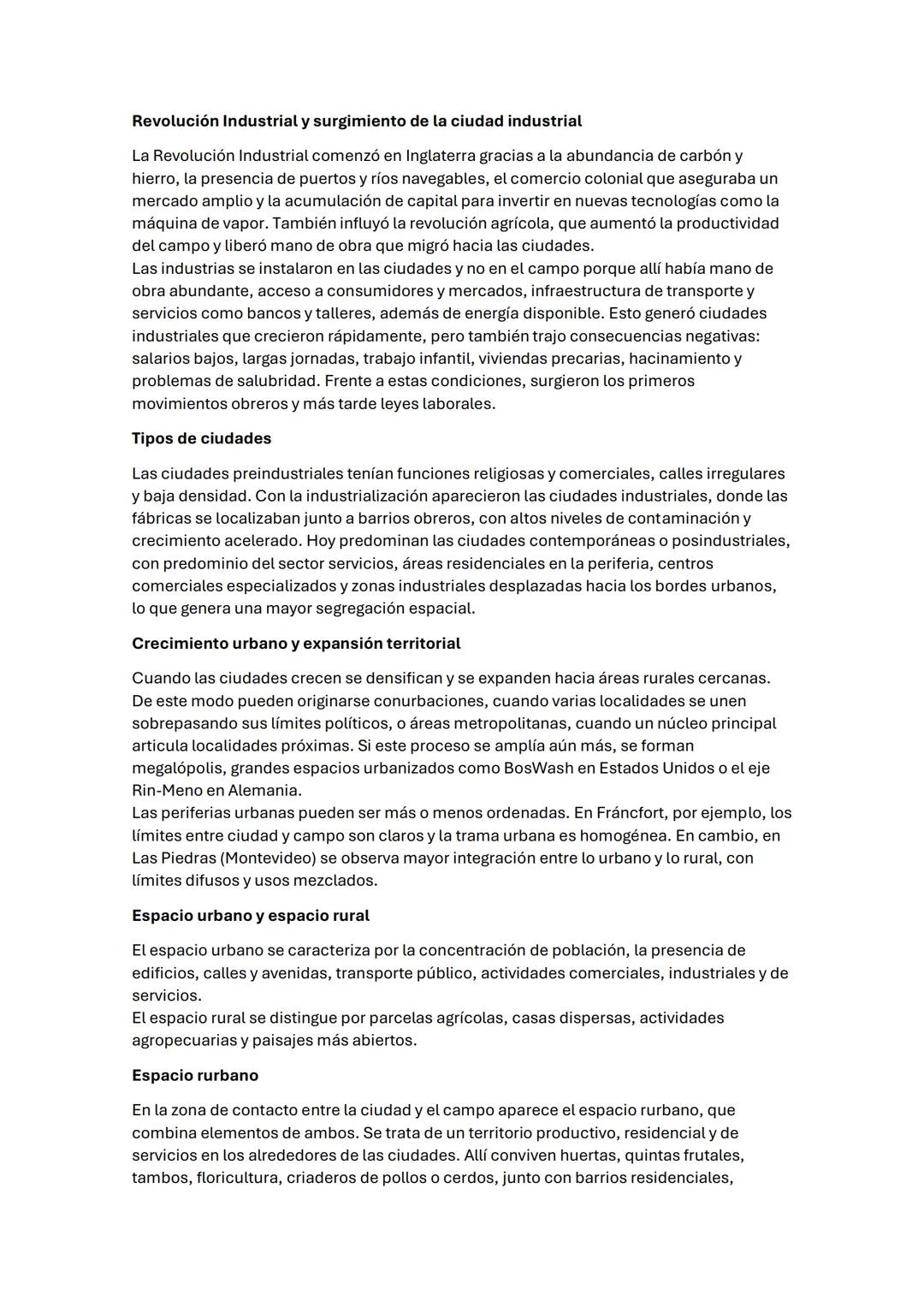 # Revolución Industrial y surgimiento de la ciudad industrial
La Revolución Industrial comenzó en Inglaterra gracias a la abundancia de car