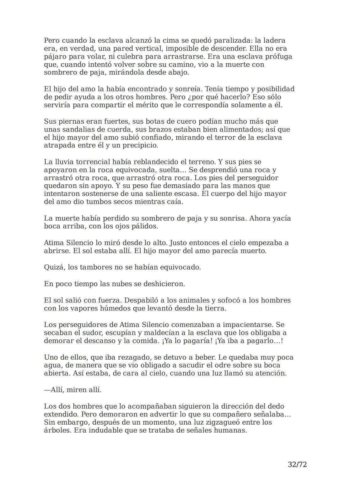 # El espejo africano
Liliana Bodoc
1/72 Esta es la historia de un espejo que va enlazando el destino de distintas
personas en distintos lu