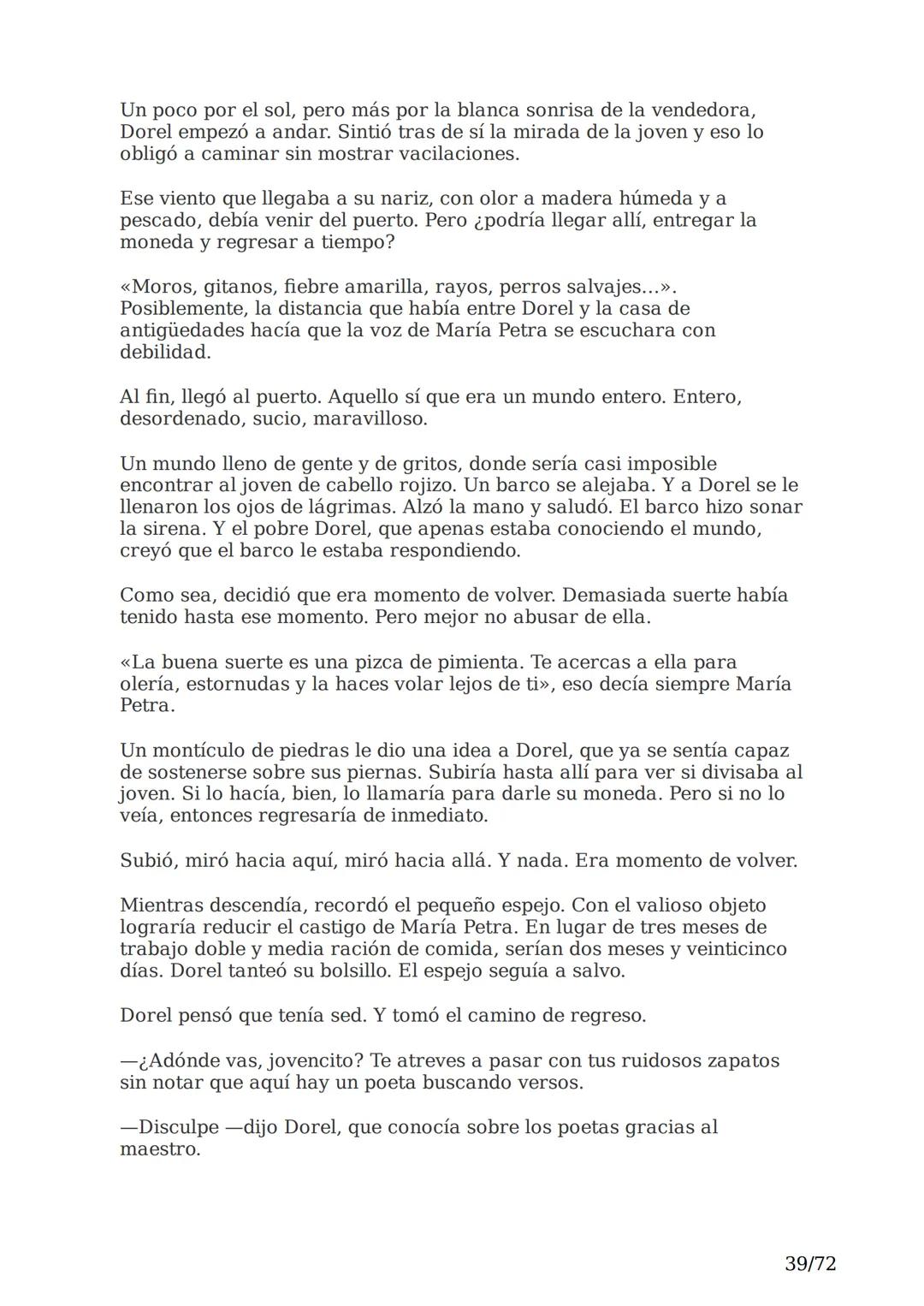 # El espejo africano
Liliana Bodoc
1/72 Esta es la historia de un espejo que va enlazando el destino de distintas
personas en distintos lu