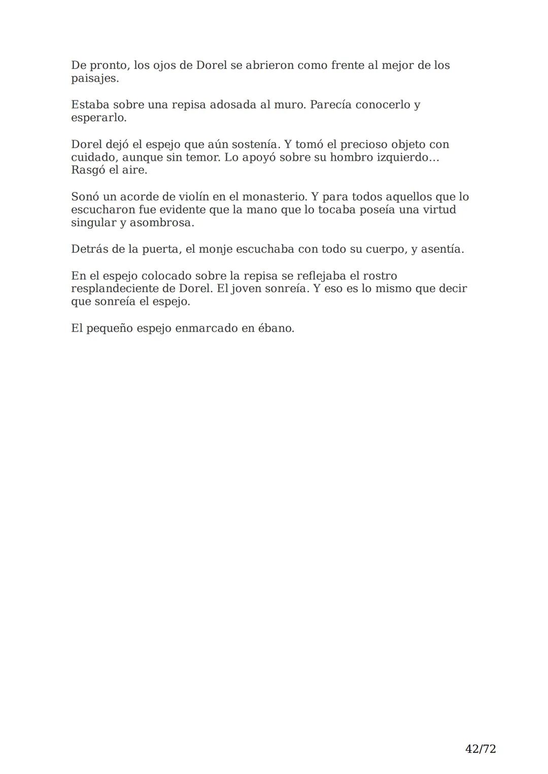 # El espejo africano
Liliana Bodoc
1/72 Esta es la historia de un espejo que va enlazando el destino de distintas
personas en distintos lu