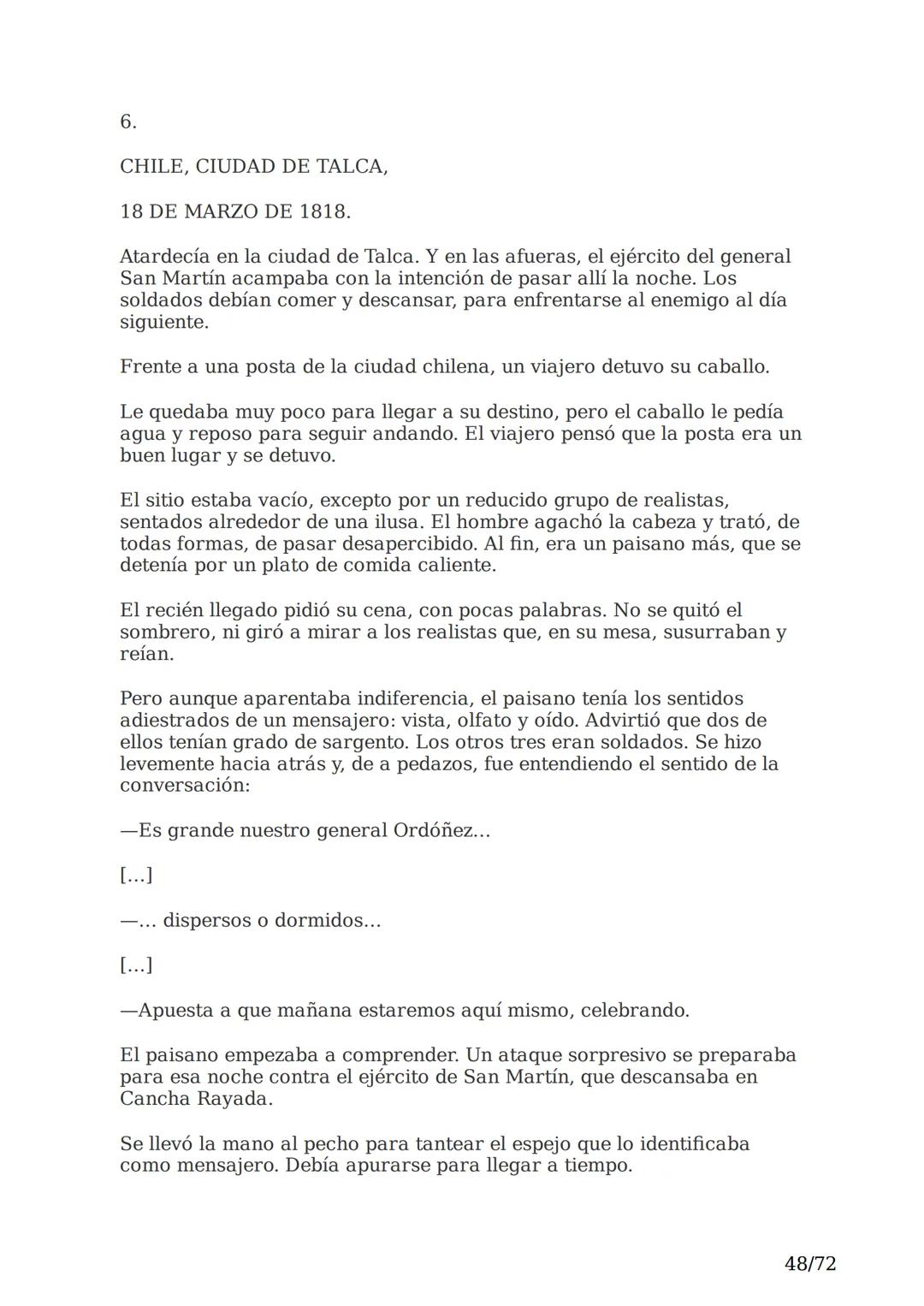 # El espejo africano
Liliana Bodoc
1/72 Esta es la historia de un espejo que va enlazando el destino de distintas
personas en distintos lu