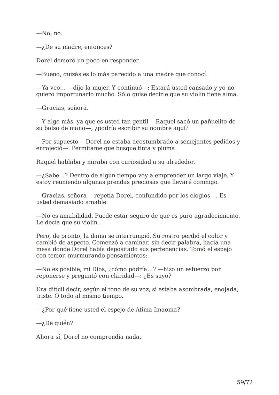 # El espejo africano
Liliana Bodoc
1/72 Esta es la historia de un espejo que va enlazando el destino de distintas
personas en distintos lu
