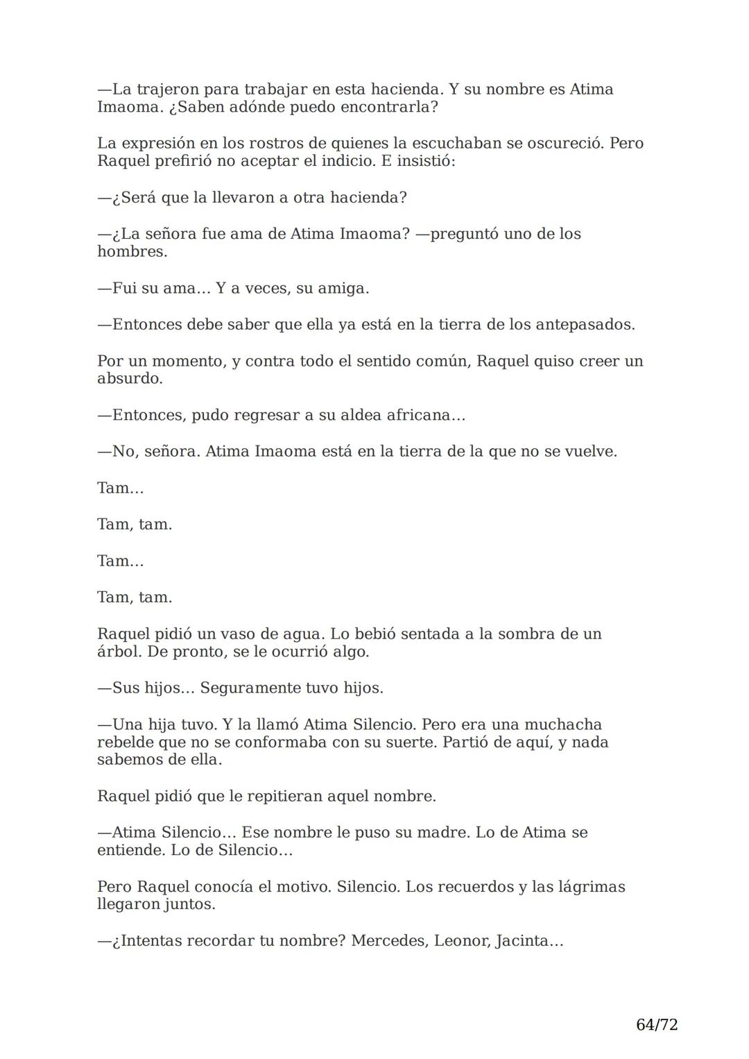 # El espejo africano
Liliana Bodoc
1/72 Esta es la historia de un espejo que va enlazando el destino de distintas
personas en distintos lu