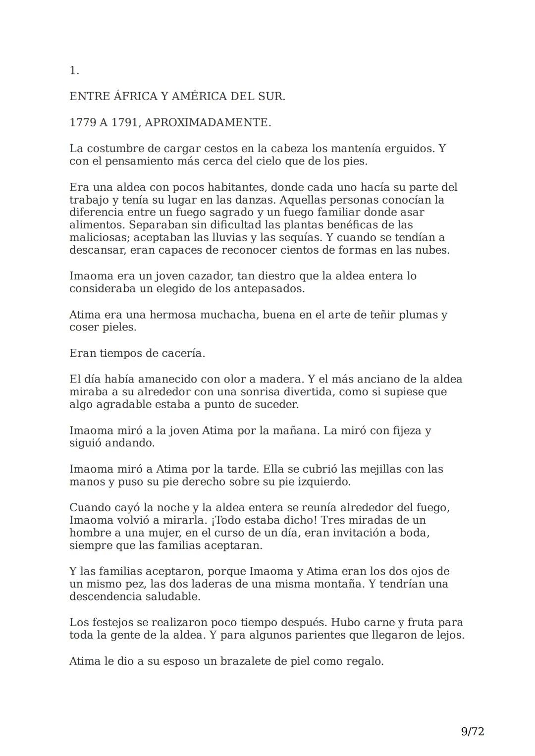 # El espejo africano
Liliana Bodoc
1/72 Esta es la historia de un espejo que va enlazando el destino de distintas
personas en distintos lu