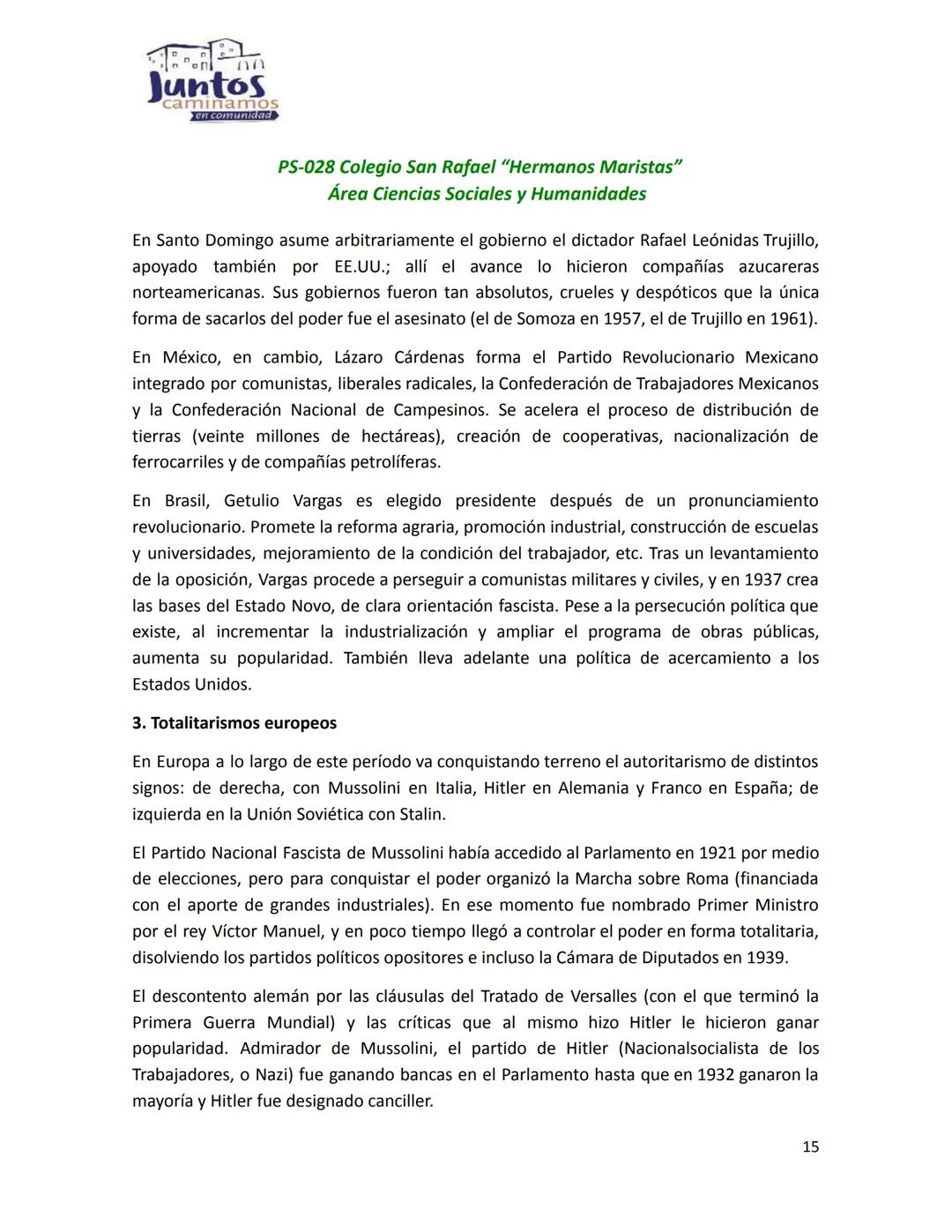 # Juntos
caminamos
en comunidad
PS-028 Colegio San Rafael "Hermanos Maristas"
Área Ciencias Sociales y Humanidades
# LA DÉCADA INFAME (193