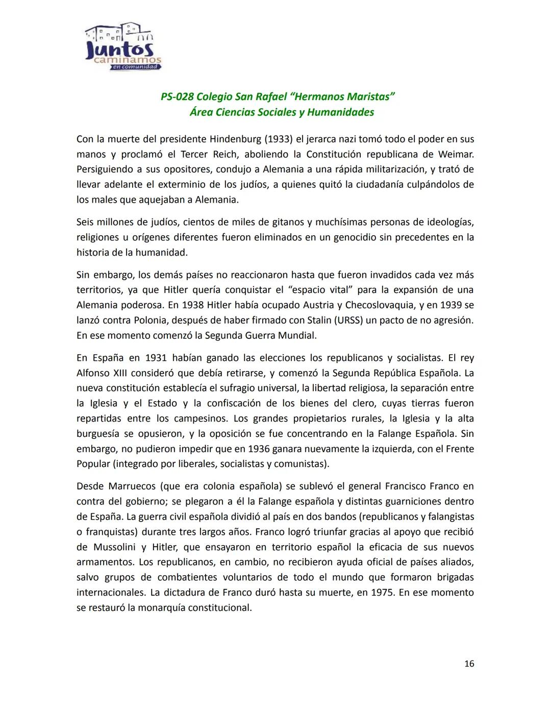 # Juntos
caminamos
en comunidad
PS-028 Colegio San Rafael "Hermanos Maristas"
Área Ciencias Sociales y Humanidades
# LA DÉCADA INFAME (193
