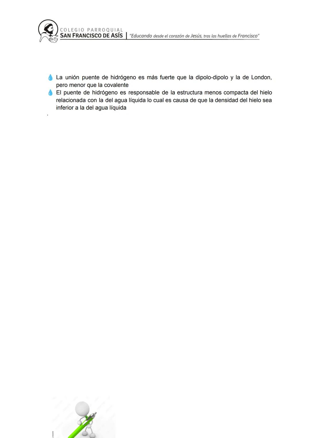 # COLEGIO PARROQUIAL
SAN FRANCISCO DE ASÍS "Educando desde el corazón de Jesús, tras las huellas de Francisco"
# Uniones entre átomos
Desd