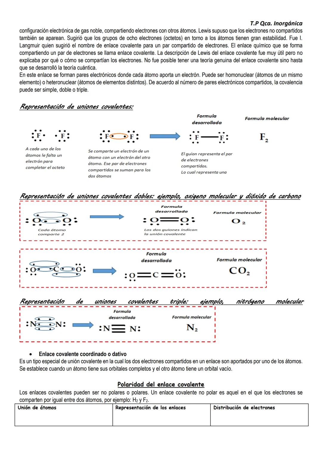T.P Qca. Inorgánica
Trabajo Practico N°3: Uniones Químicas- Propiedades de las sustancias
Nombre:
Objetivos:
- Observar las distintas caract