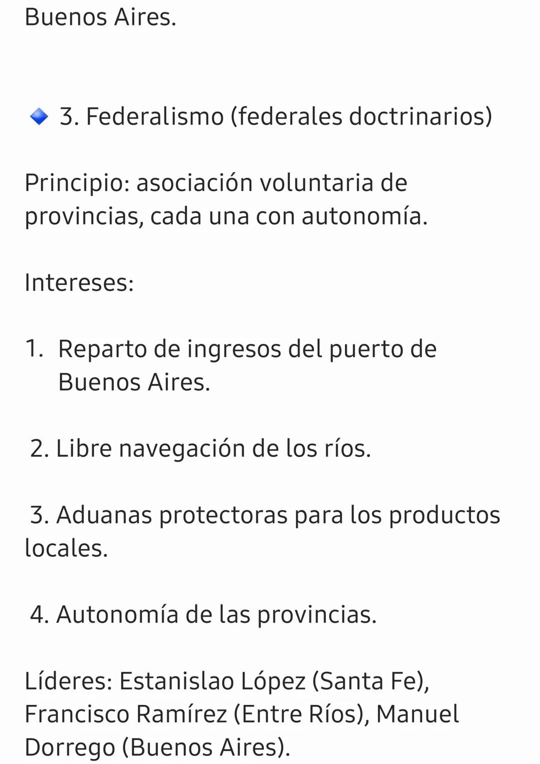 Resumen Histórico: Crisis y
Descentralización
• Ruptura de la unidad provisoria y
parcial (1816 a 1819) Esto dio lugar a
los Estados autóno
