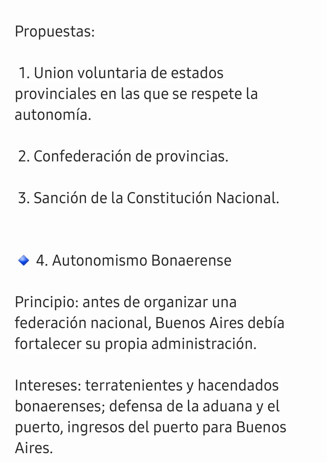 Resumen Histórico: Crisis y
Descentralización
• Ruptura de la unidad provisoria y
parcial (1816 a 1819) Esto dio lugar a
los Estados autóno