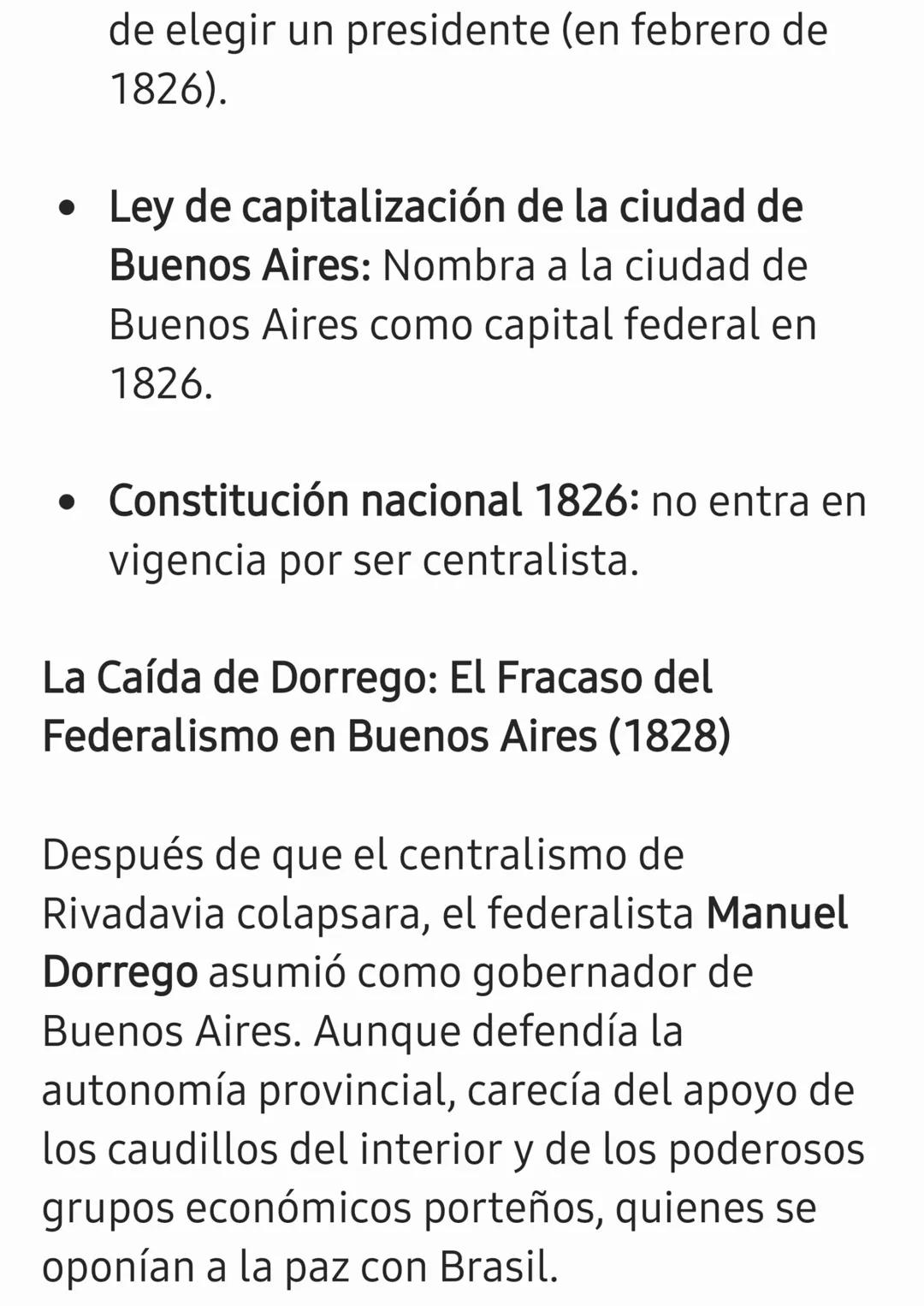 Resumen Histórico: Crisis y
Descentralización
• Ruptura de la unidad provisoria y
parcial (1816 a 1819) Esto dio lugar a
los Estados autóno