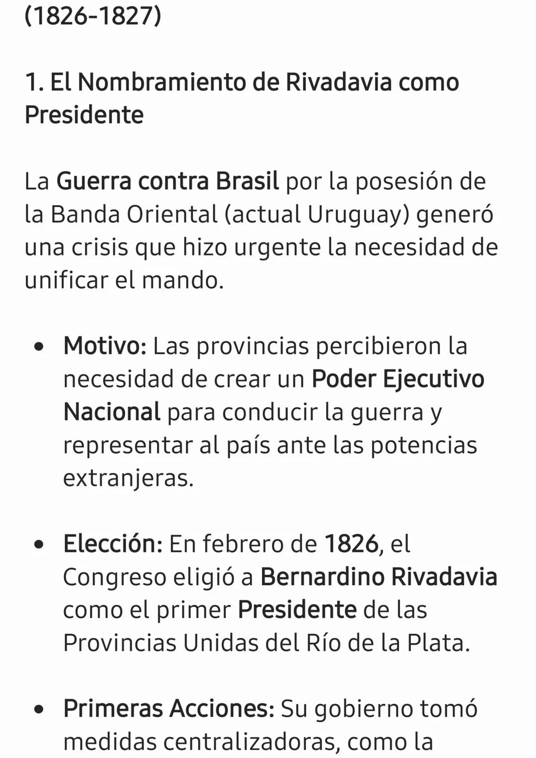 Resumen Histórico: Crisis y
Descentralización
• Ruptura de la unidad provisoria y
parcial (1816 a 1819) Esto dio lugar a
los Estados autóno