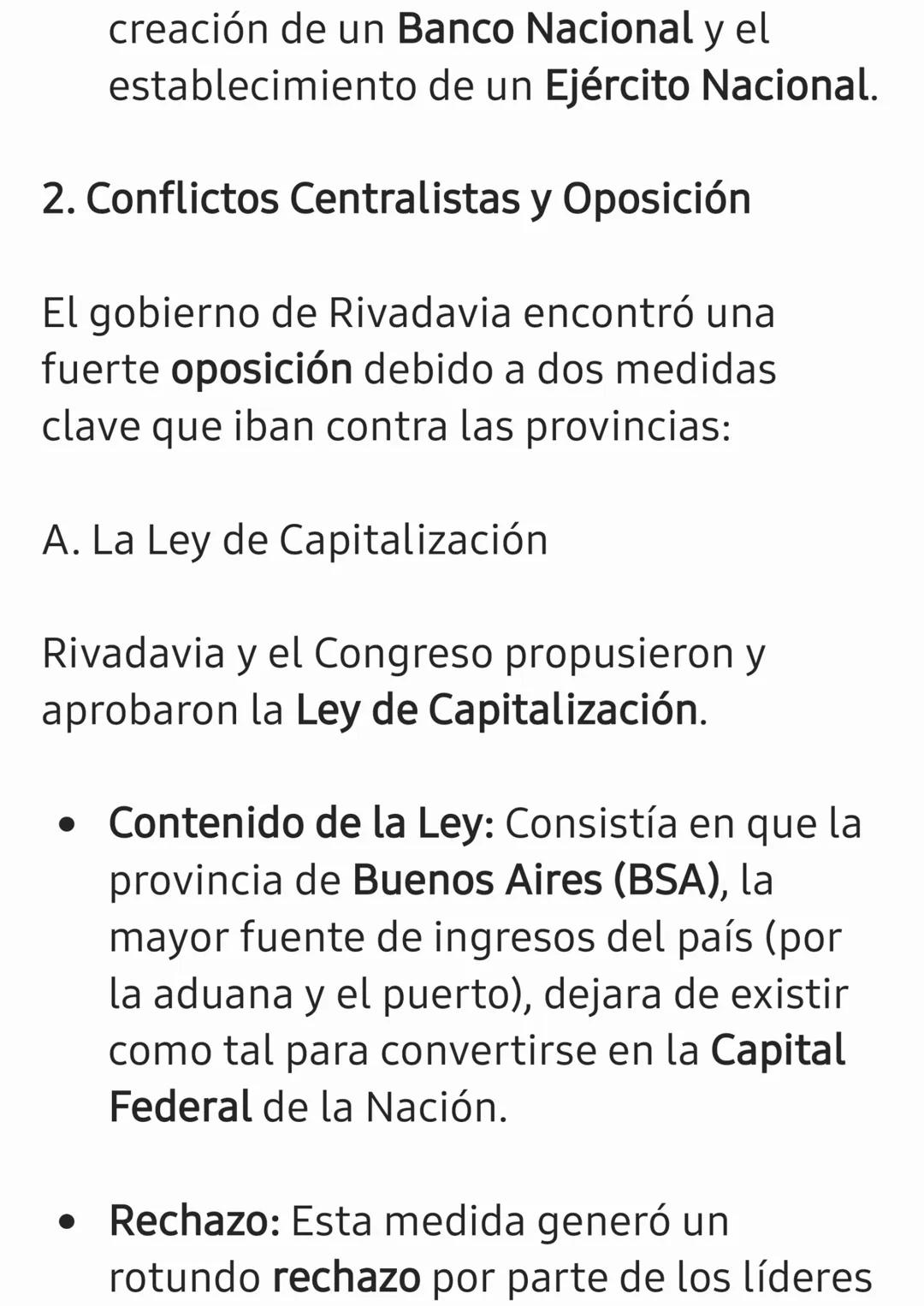 Resumen Histórico: Crisis y
Descentralización
• Ruptura de la unidad provisoria y
parcial (1816 a 1819) Esto dio lugar a
los Estados autóno