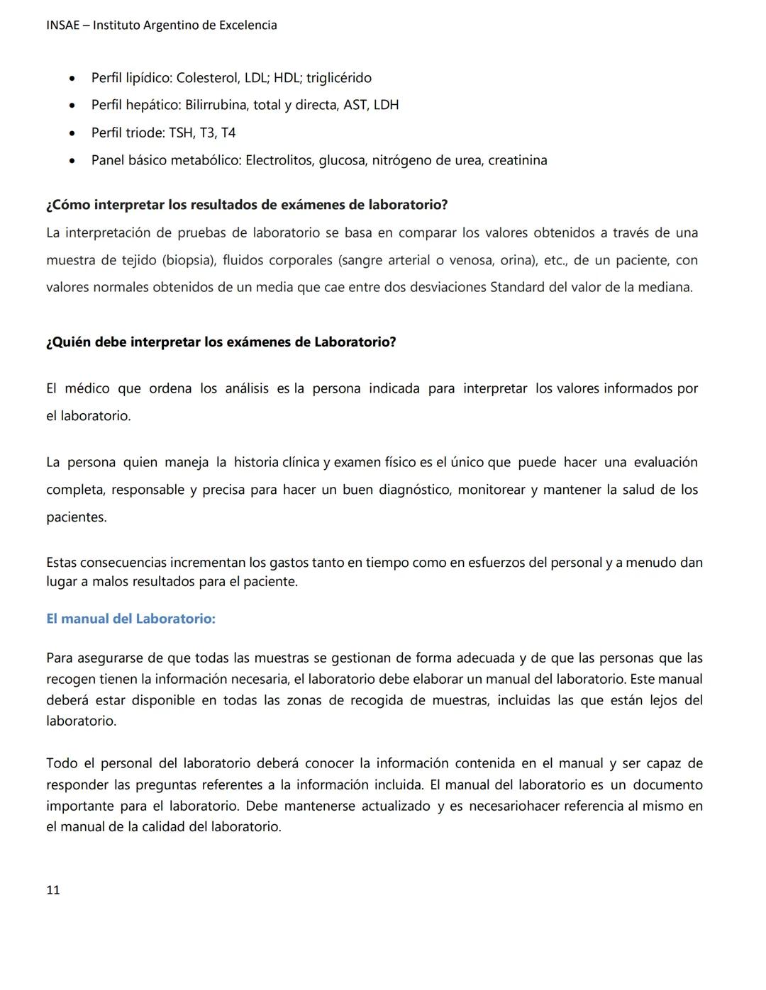 INSAE – Instituto Argentino de Excelencia
# MANUAL DEL CURSO
# EXTRACCIONISTA DE
# LABORATORIO CLINICO
1 INSAE - Instituto Argentino d