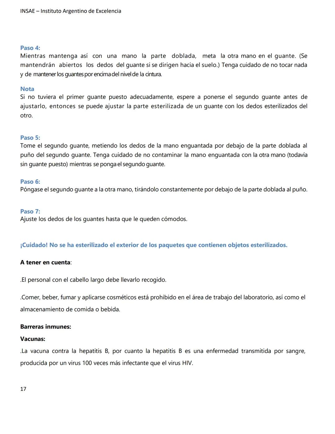 INSAE – Instituto Argentino de Excelencia
# MANUAL DEL CURSO
# EXTRACCIONISTA DE
# LABORATORIO CLINICO
1 INSAE - Instituto Argentino d