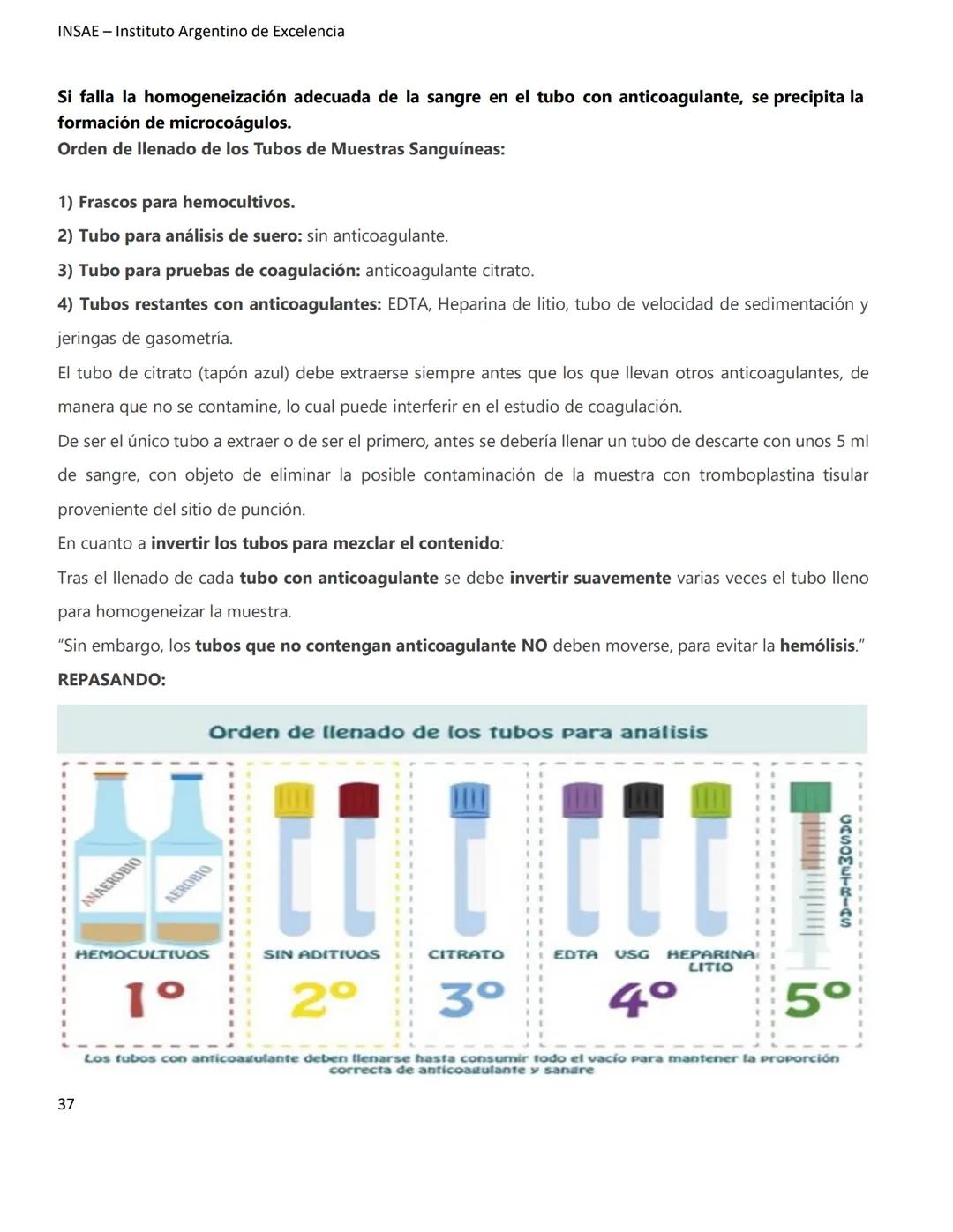 INSAE – Instituto Argentino de Excelencia
# MANUAL DEL CURSO
# EXTRACCIONISTA DE
# LABORATORIO CLINICO
1 INSAE - Instituto Argentino d