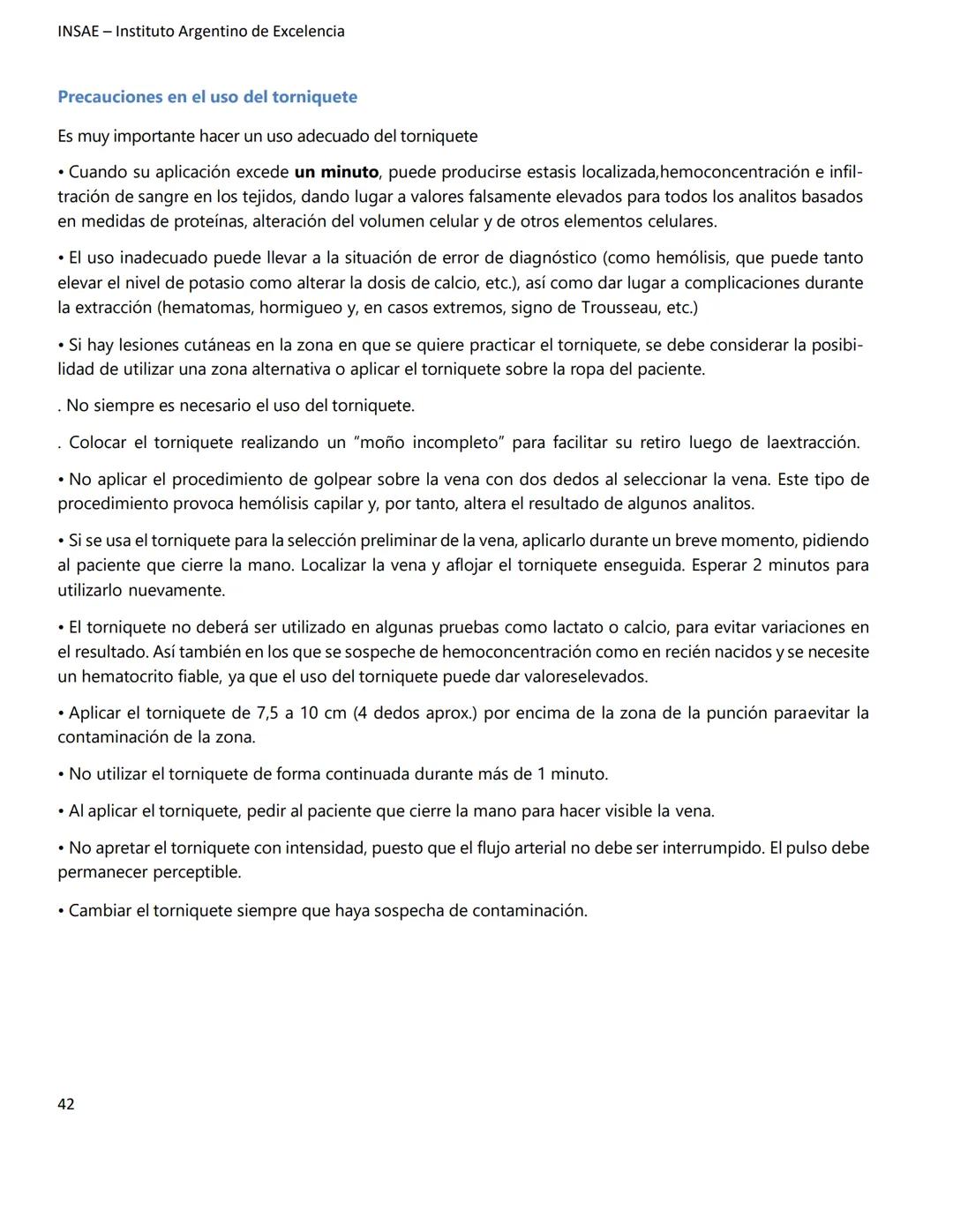 INSAE – Instituto Argentino de Excelencia
# MANUAL DEL CURSO
# EXTRACCIONISTA DE
# LABORATORIO CLINICO
1 INSAE - Instituto Argentino d