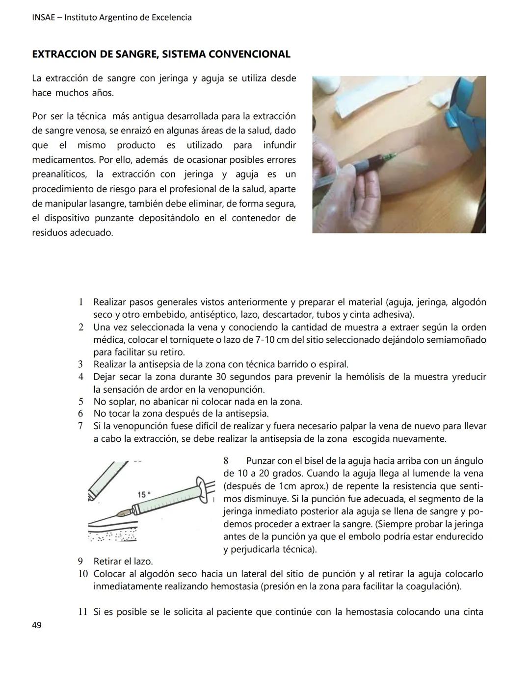 INSAE – Instituto Argentino de Excelencia
# MANUAL DEL CURSO
# EXTRACCIONISTA DE
# LABORATORIO CLINICO
1 INSAE - Instituto Argentino d