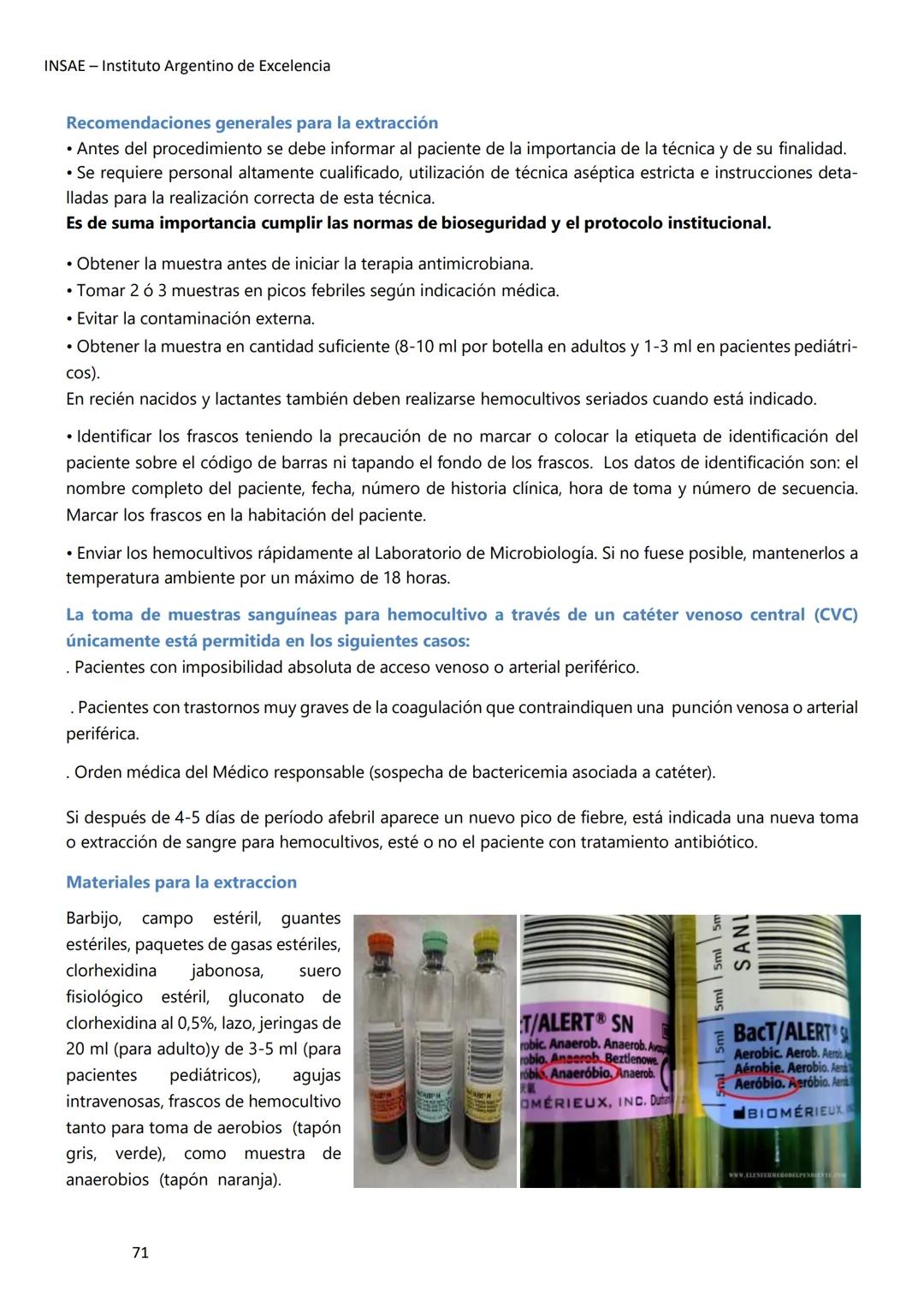 INSAE – Instituto Argentino de Excelencia
# MANUAL DEL CURSO
# EXTRACCIONISTA DE
# LABORATORIO CLINICO
1 INSAE - Instituto Argentino d
