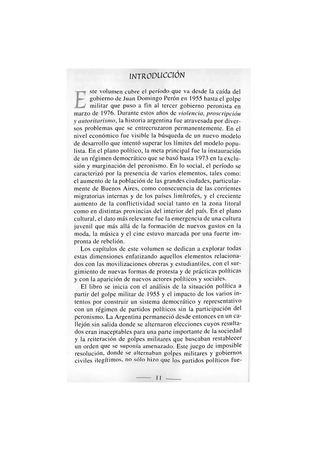 # NUEVA
# HISTORIA
# ARGENTINA
DIRECCIÓN DE TOMO
Daniel James
VIOLENCIA, PROSCRIPCIÓN
Y AUTORITARISMO (1955-1976)
MARIMON
NORLE HOTEL
GARAGE