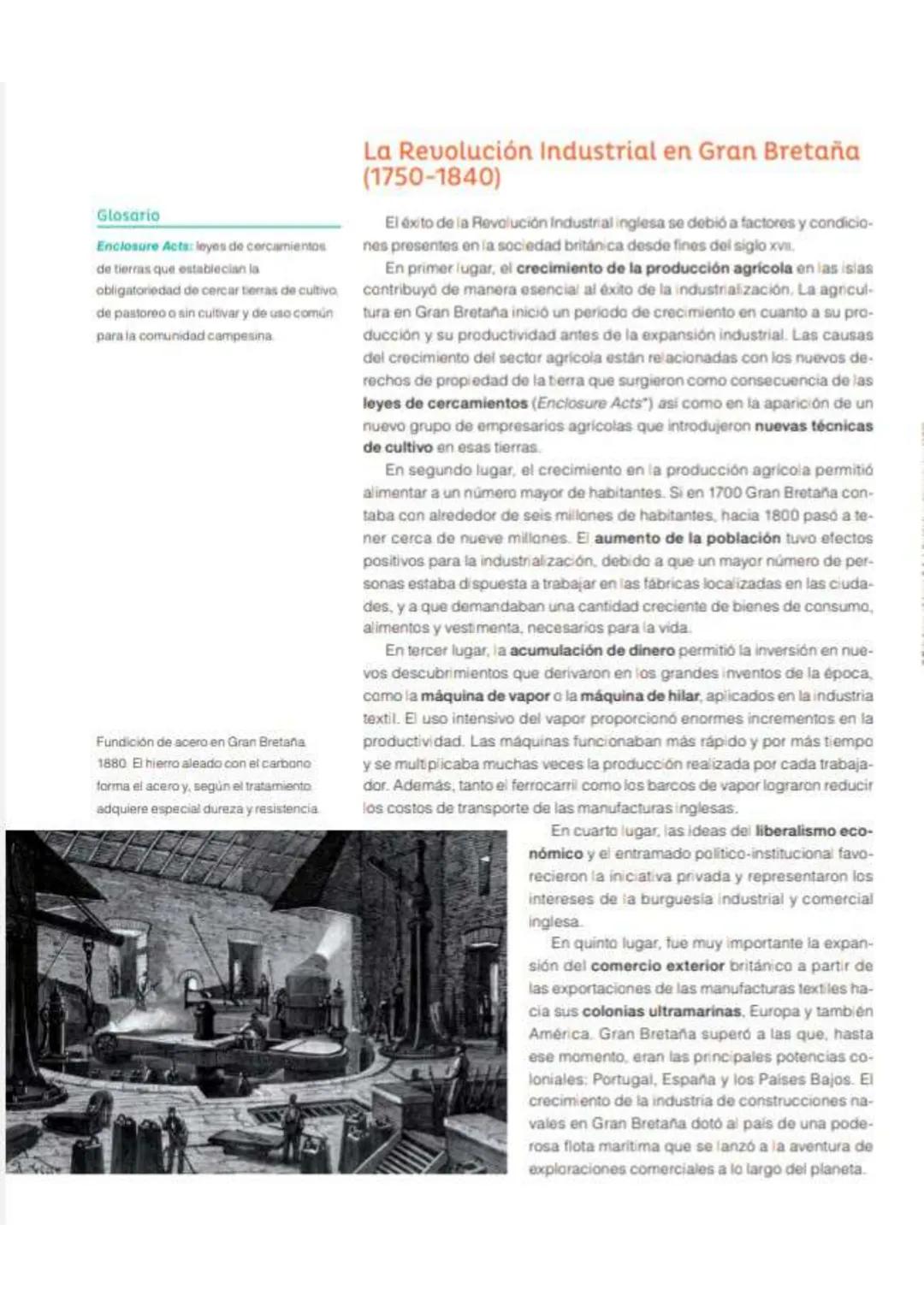 # El concepto de Revolución Industrial
Hilanderia de algodón. La máquina
de vapor fue una de las innovaciones
técnicas clave para el desarr