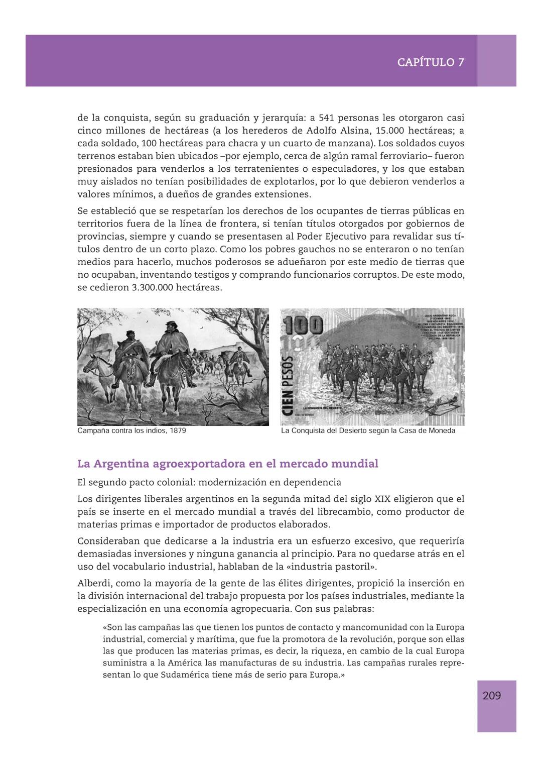 CAPÍTULO 7
de la conquista, según su graduación y jerarquía: a 541 personas les otorgaron casi
cinco millones de hectáreas (a los herederos