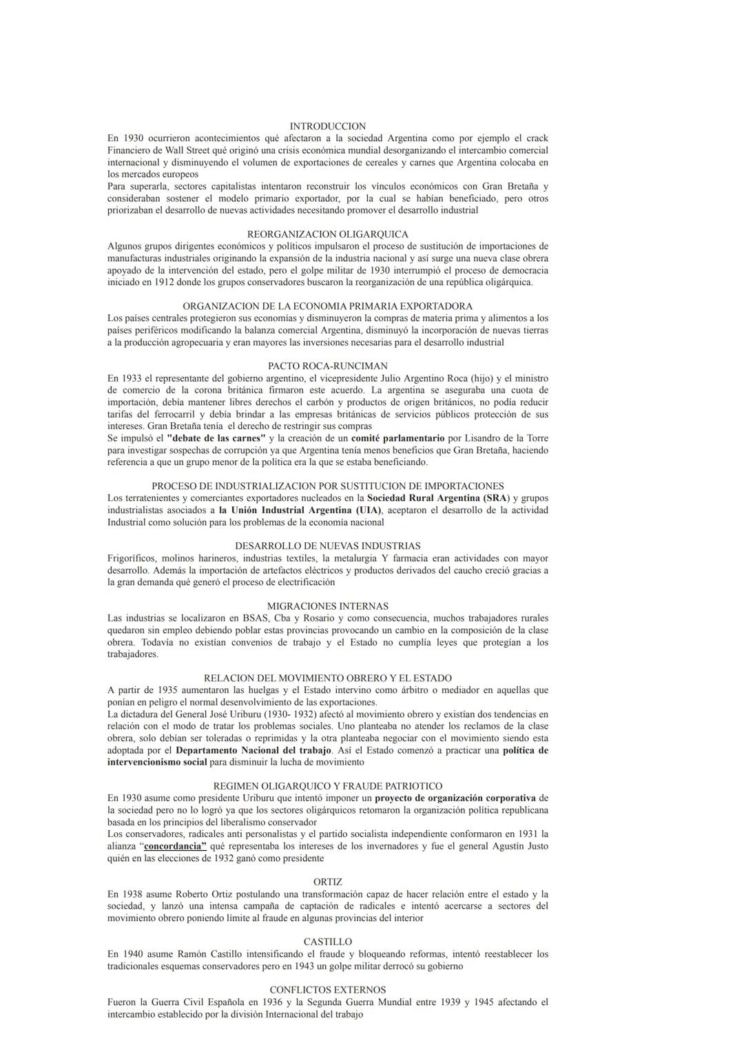 Argentina: Modelo ISI (1930-1955)