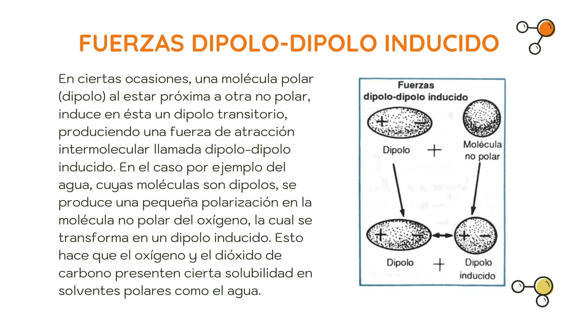 # ATRACCIÓN
# INTERMOLECULAR La estructura de los átomos determina el tipo de unión
que se establece para formar moléculas, lo cual origina