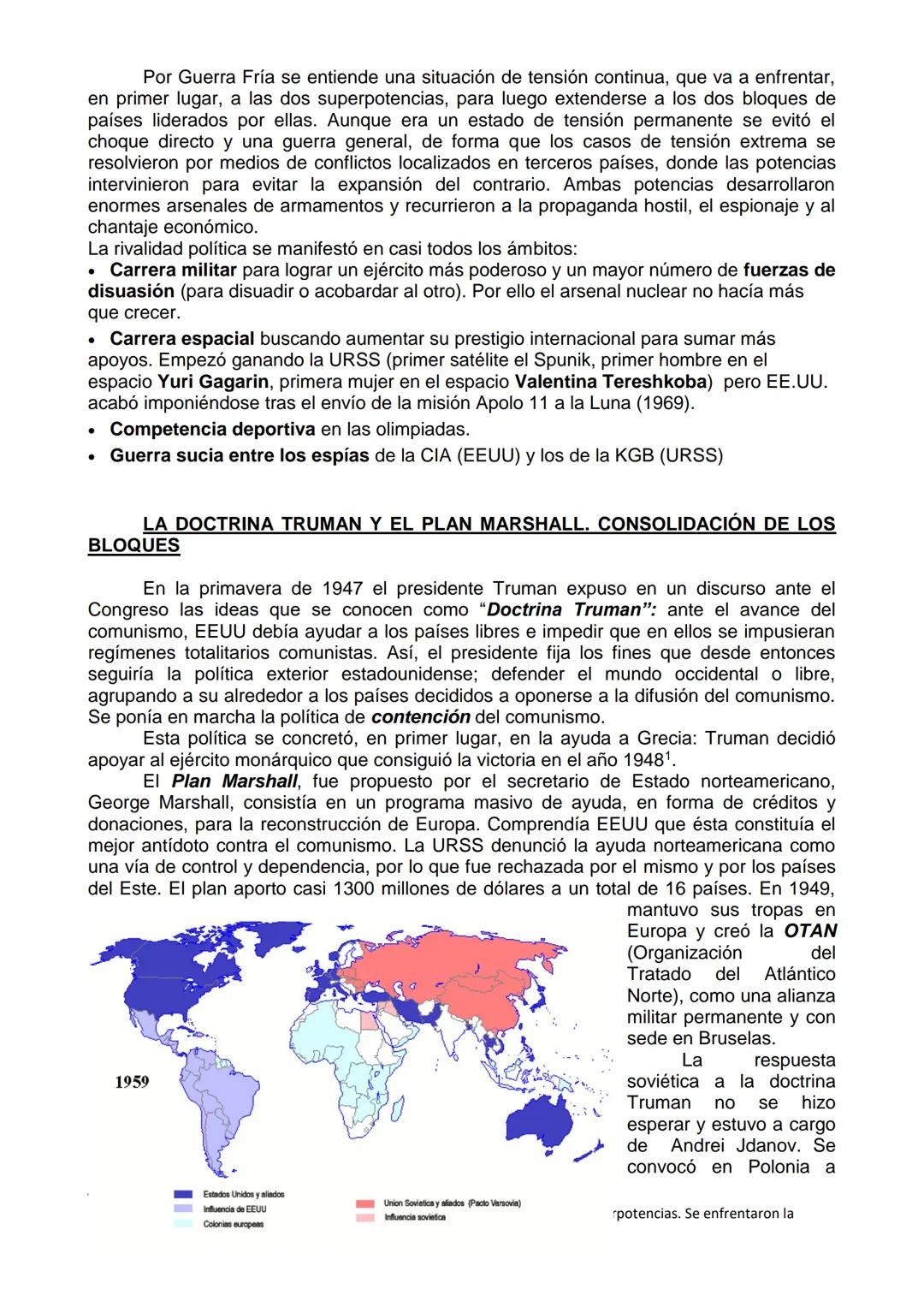 ETURS
ASIGNATURA: HISTORIA 5° AÑO
GUERRA FRÍA
El origen de esta situación se remota a la desconfianza mutua que surgió entre
EEUU y la UR