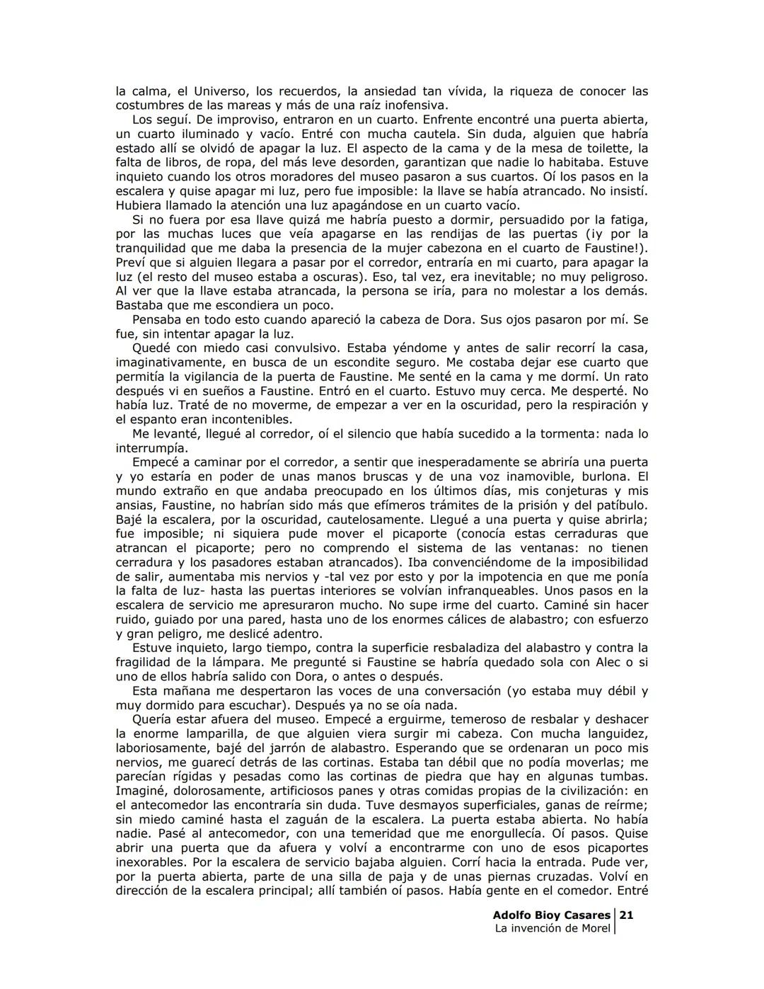 La invención de Morel
Adolfo Bioy Casares
Obras Completas
Novelas I
Grupo Editorial
NORMA
Literatura PRÓLOGO
Stevenson, hacia 1882, anotó