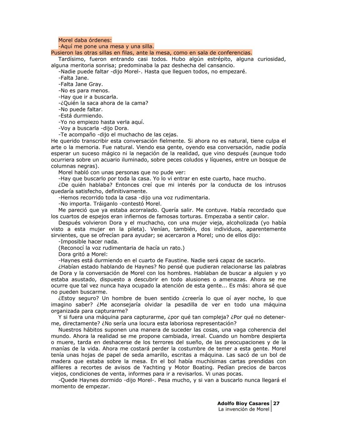 La invención de Morel
Adolfo Bioy Casares
Obras Completas
Novelas I
Grupo Editorial
NORMA
Literatura PRÓLOGO
Stevenson, hacia 1882, anotó